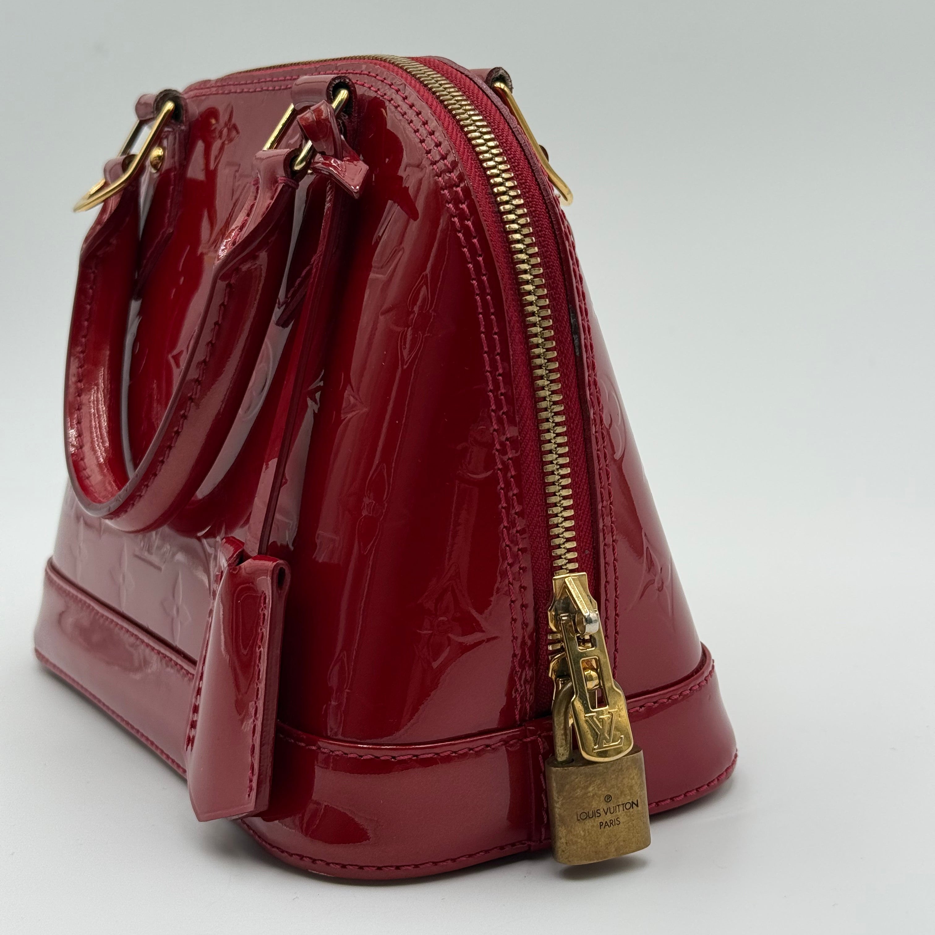 Louis Vuitton Red Patent Leather Alma BB
