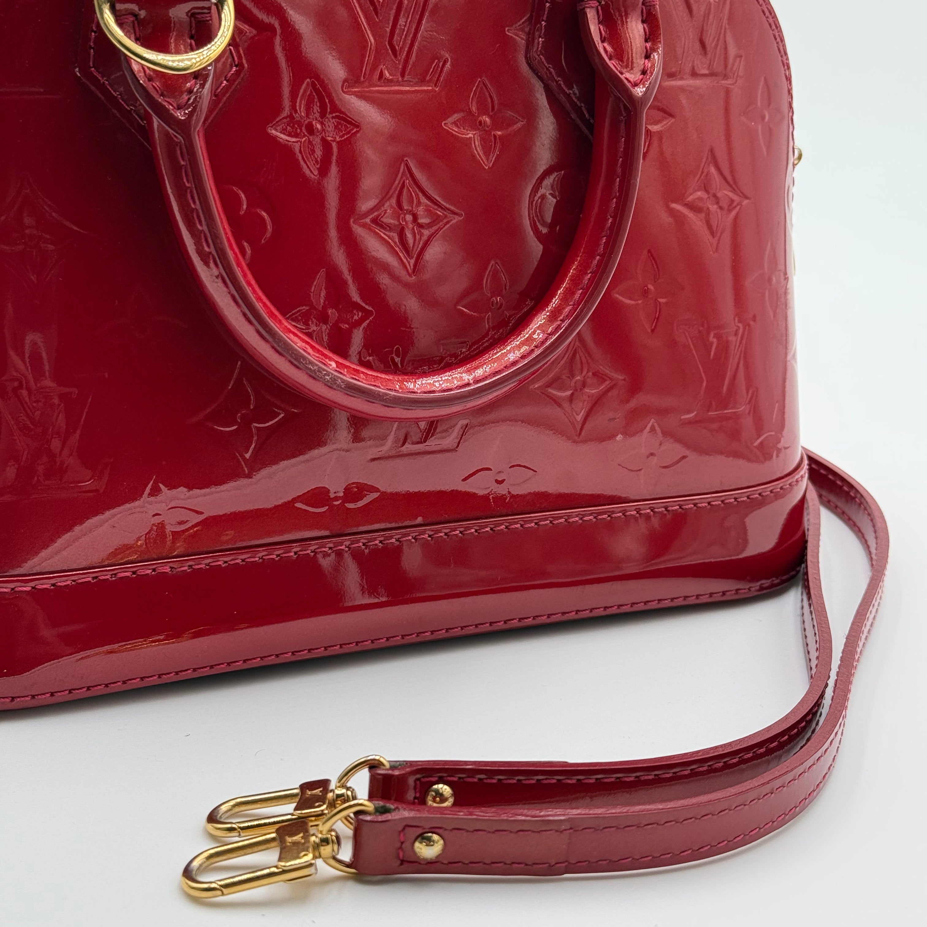 Louis Vuitton Red Patent Leather Alma BB