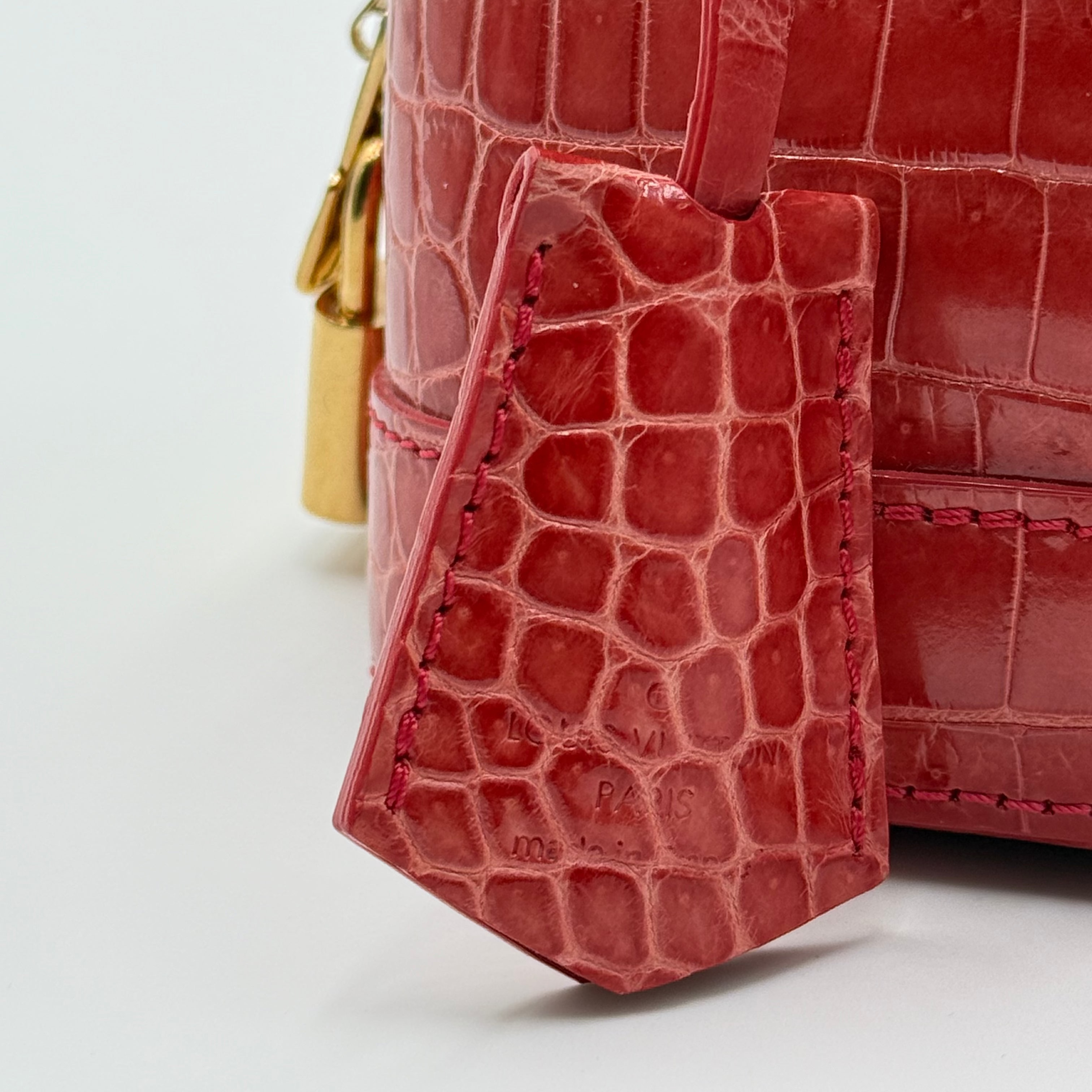 Louis Vuitton Light Pink Crocodile Alma BB