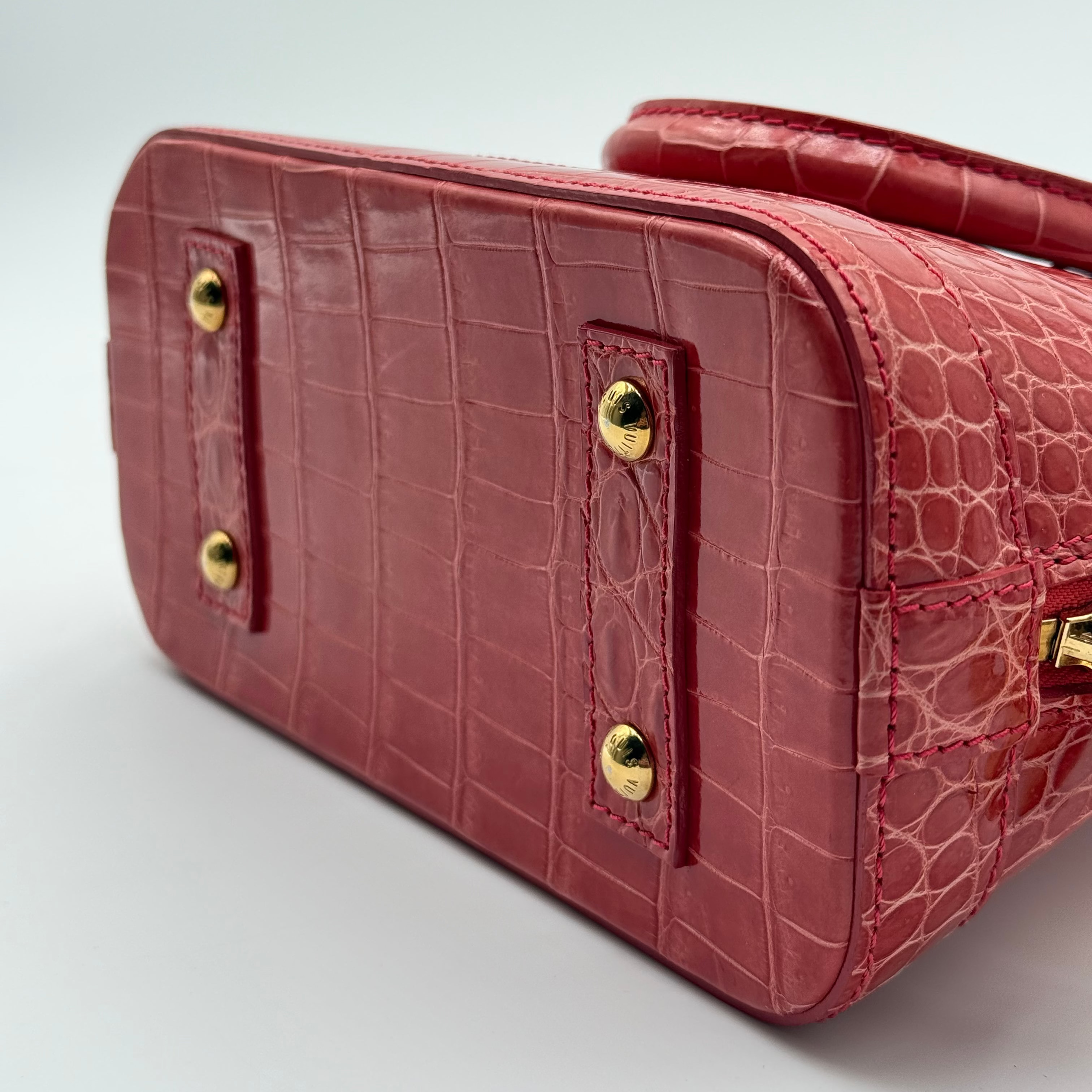Louis Vuitton Light Pink Crocodile Alma BB