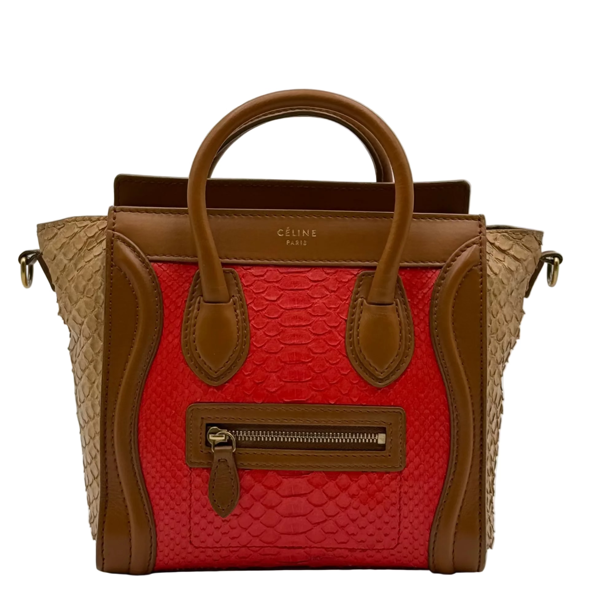 Celine Tri Color Python Leather Nano Luggage