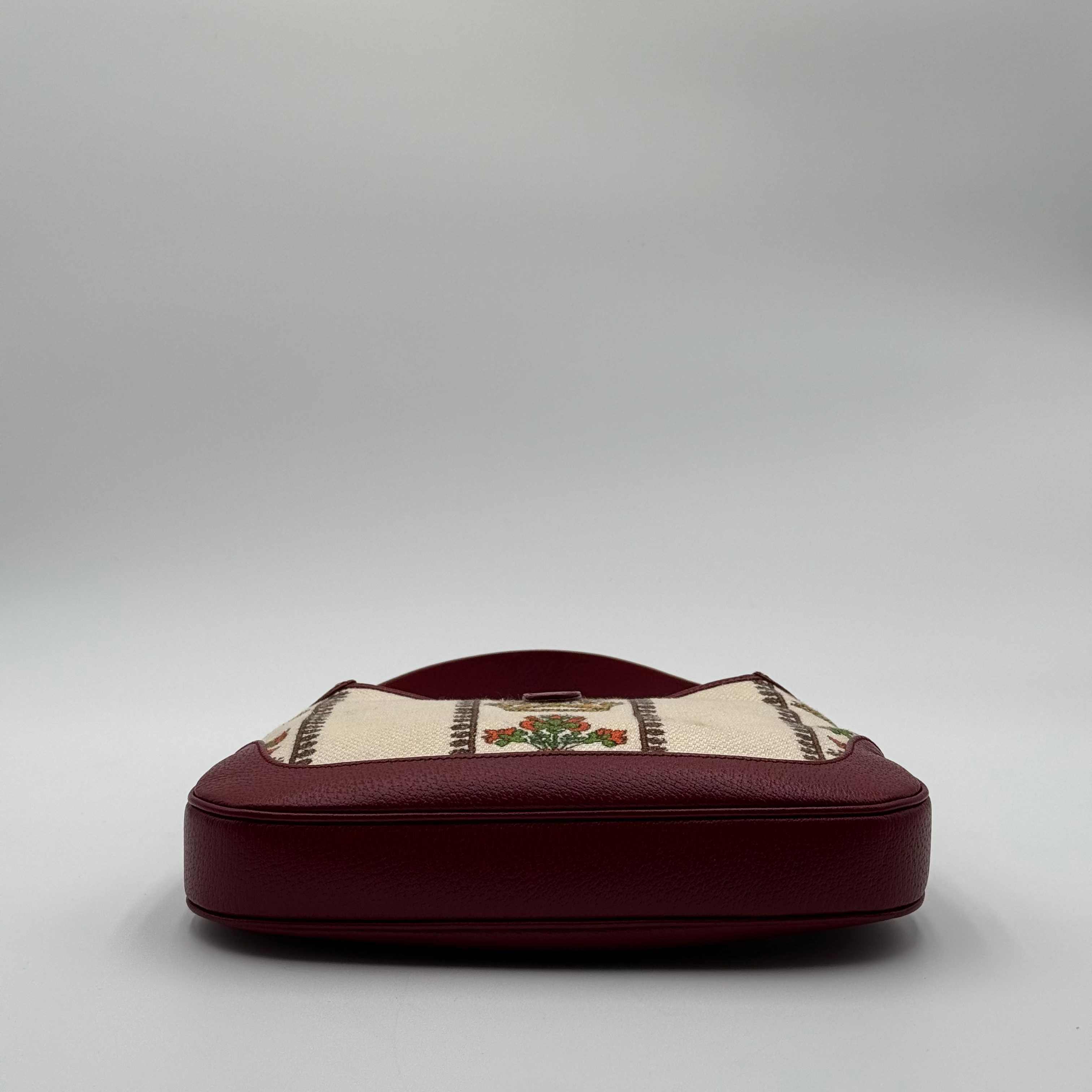 Gucci Ivory Burgundy Small Centennial Jackie 1961
