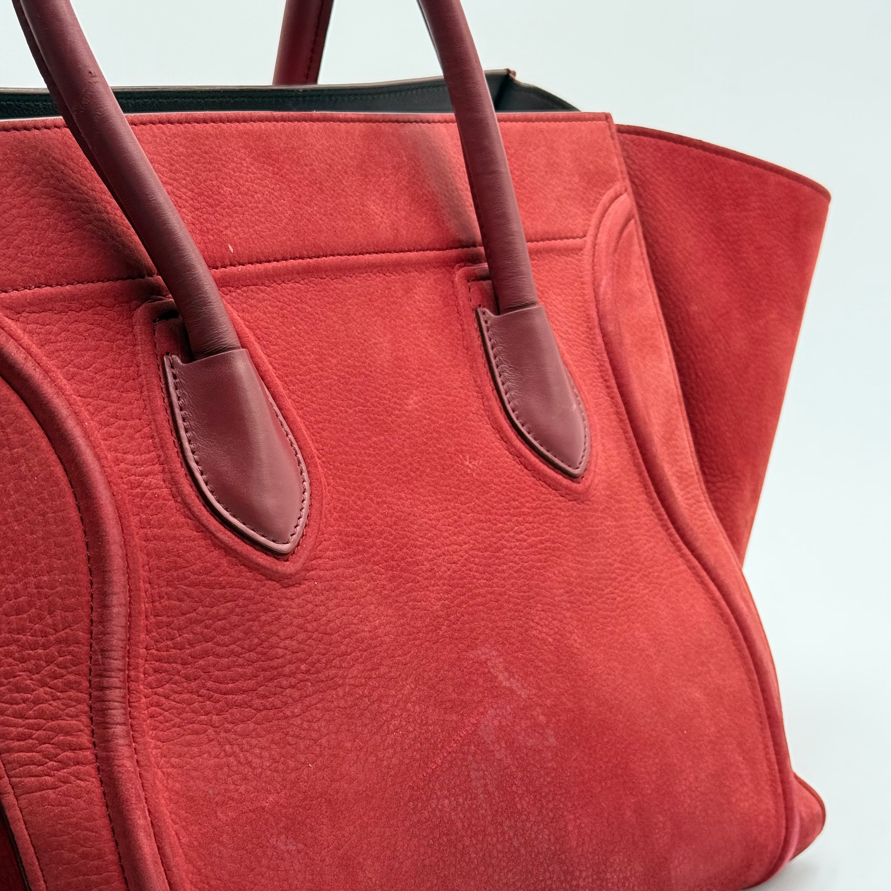 Celine Brick Suede Calfskin Phantom Luggage