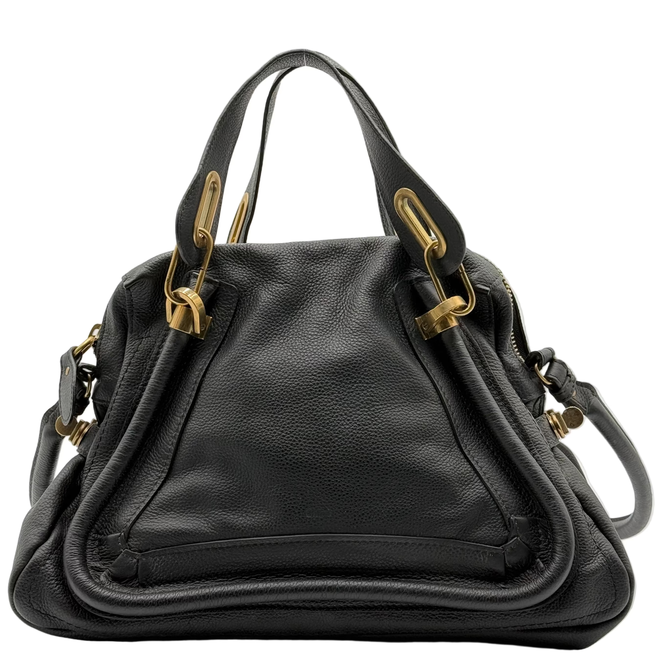 Chloé Black Leather Paraty MM