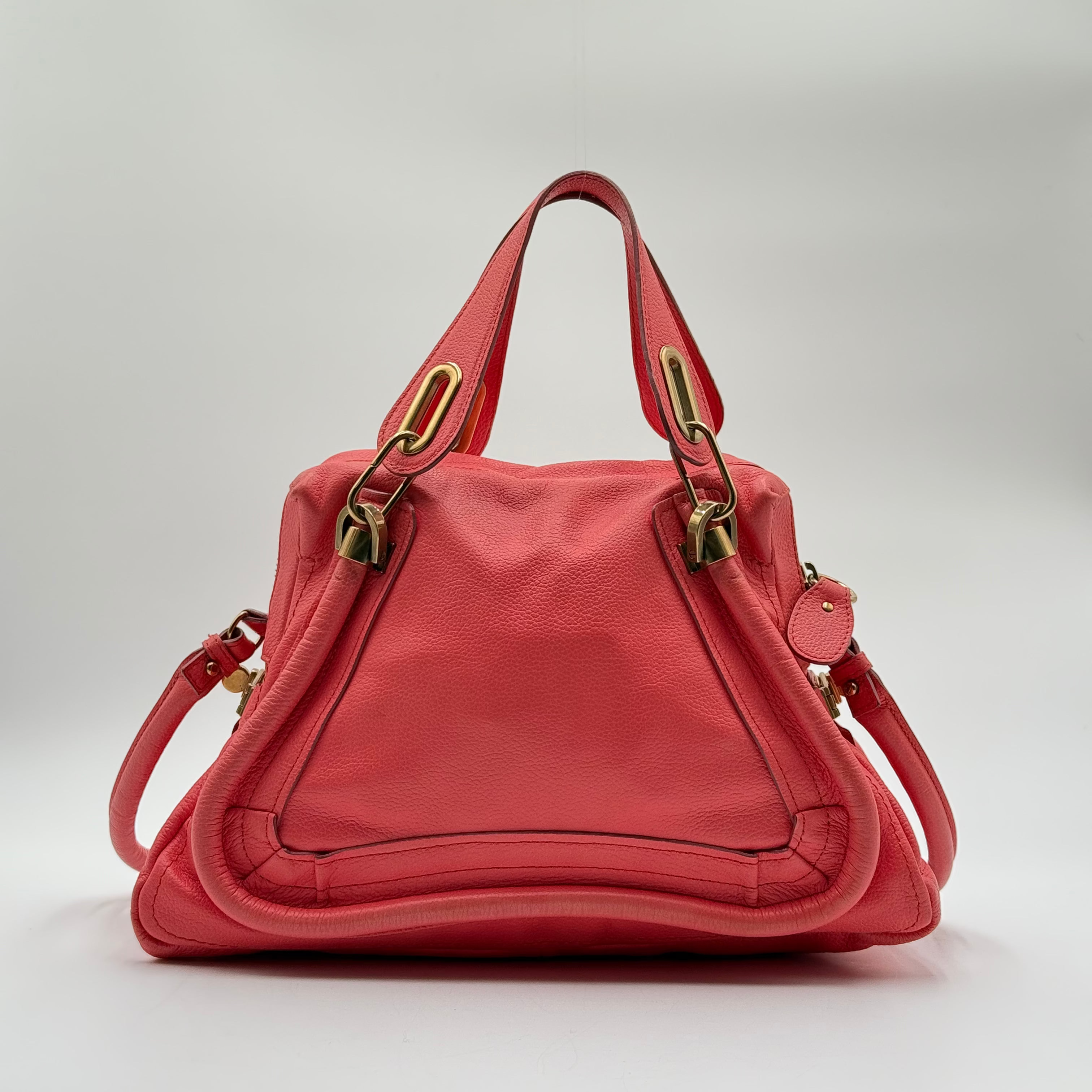 Chloé Coral Leather Paraty MM