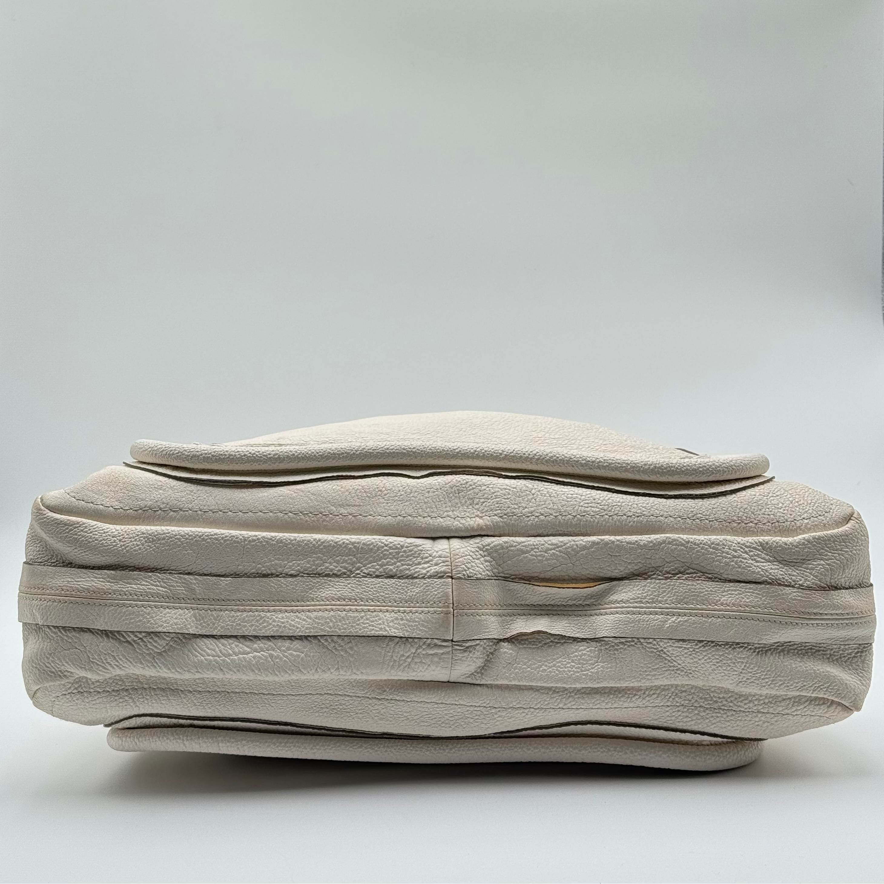 Chloé White Leather Paraty GM