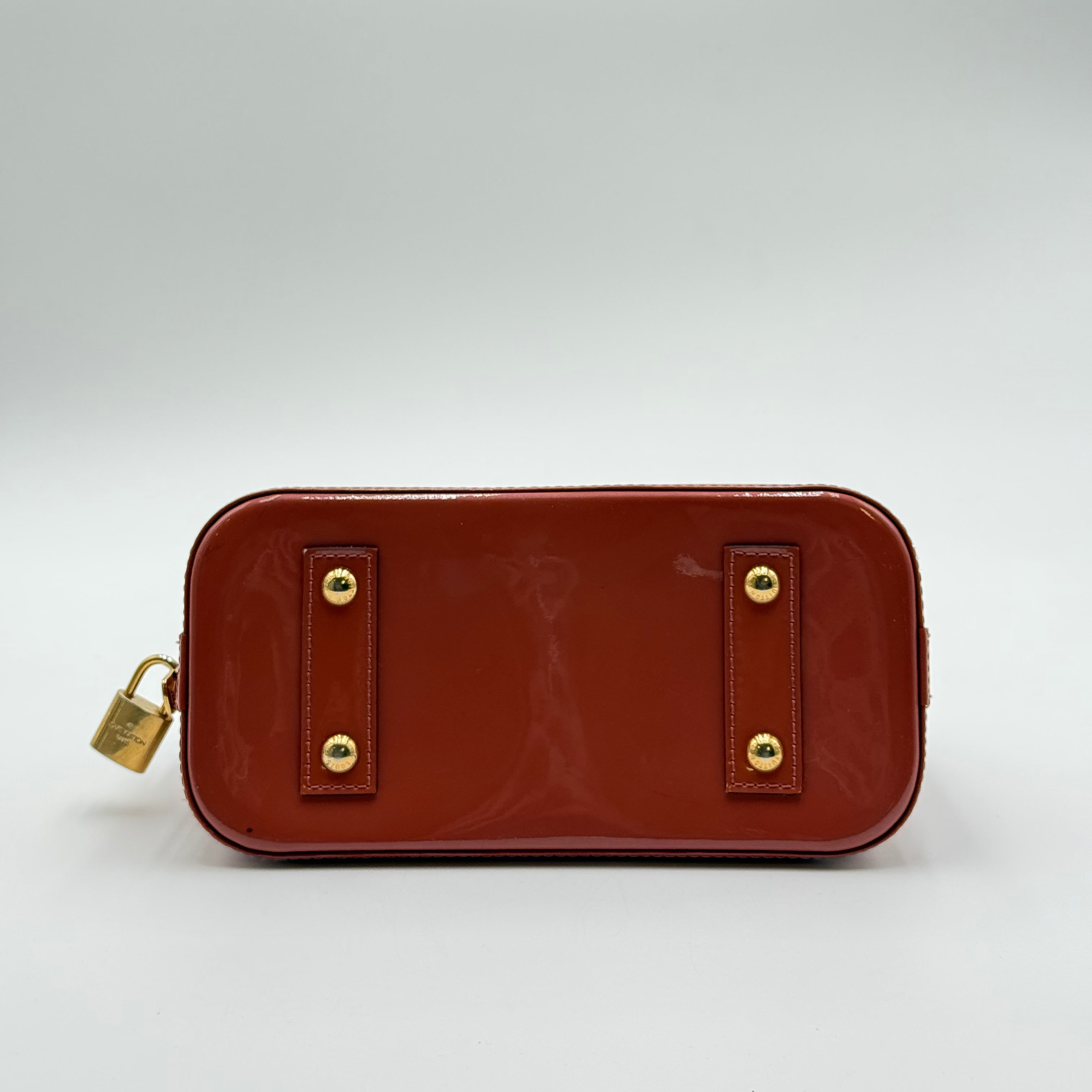 Louis Vuitton Rose Velour Patent Leather Alma BB