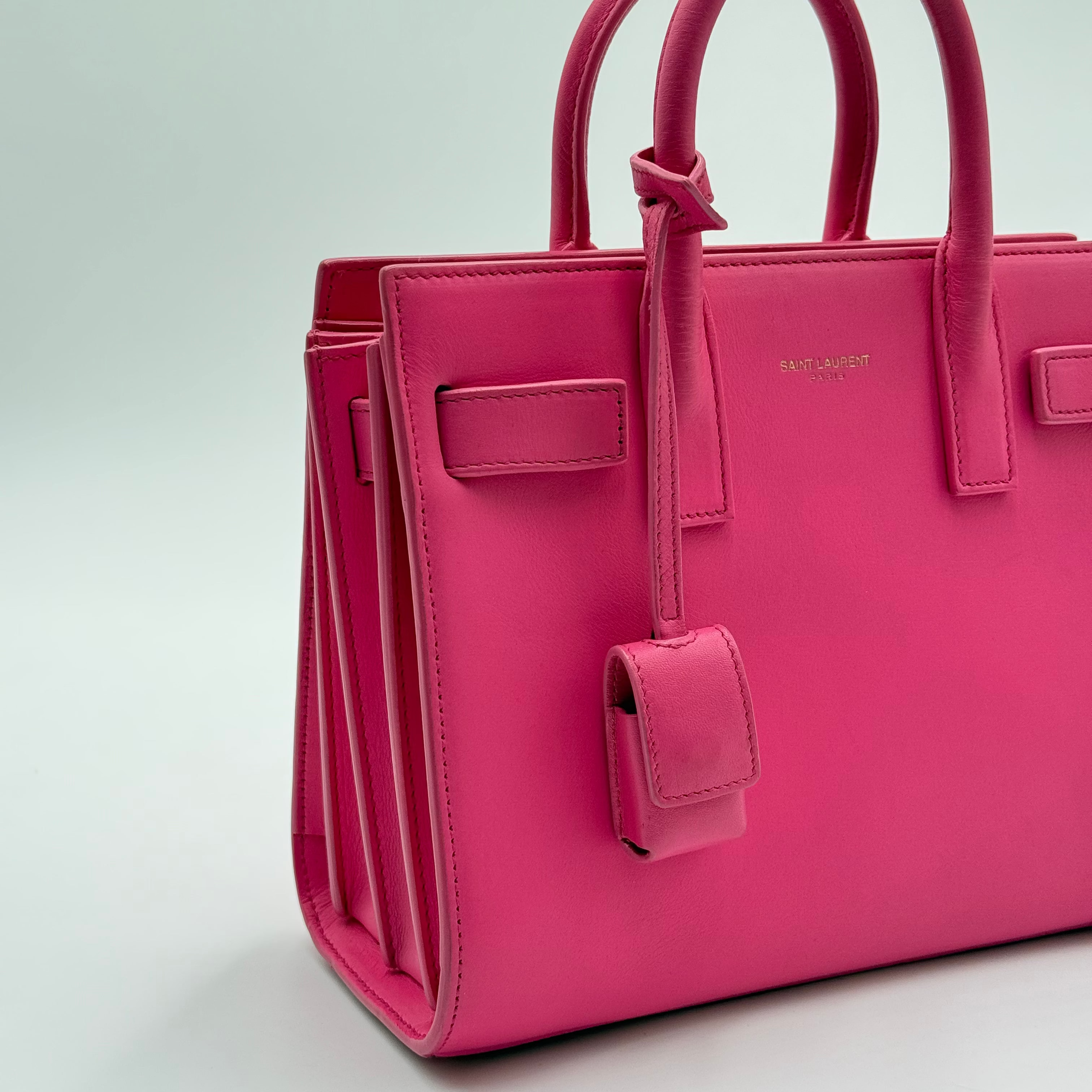 Saint Laurent Fuchsia Sac De Jour Nano