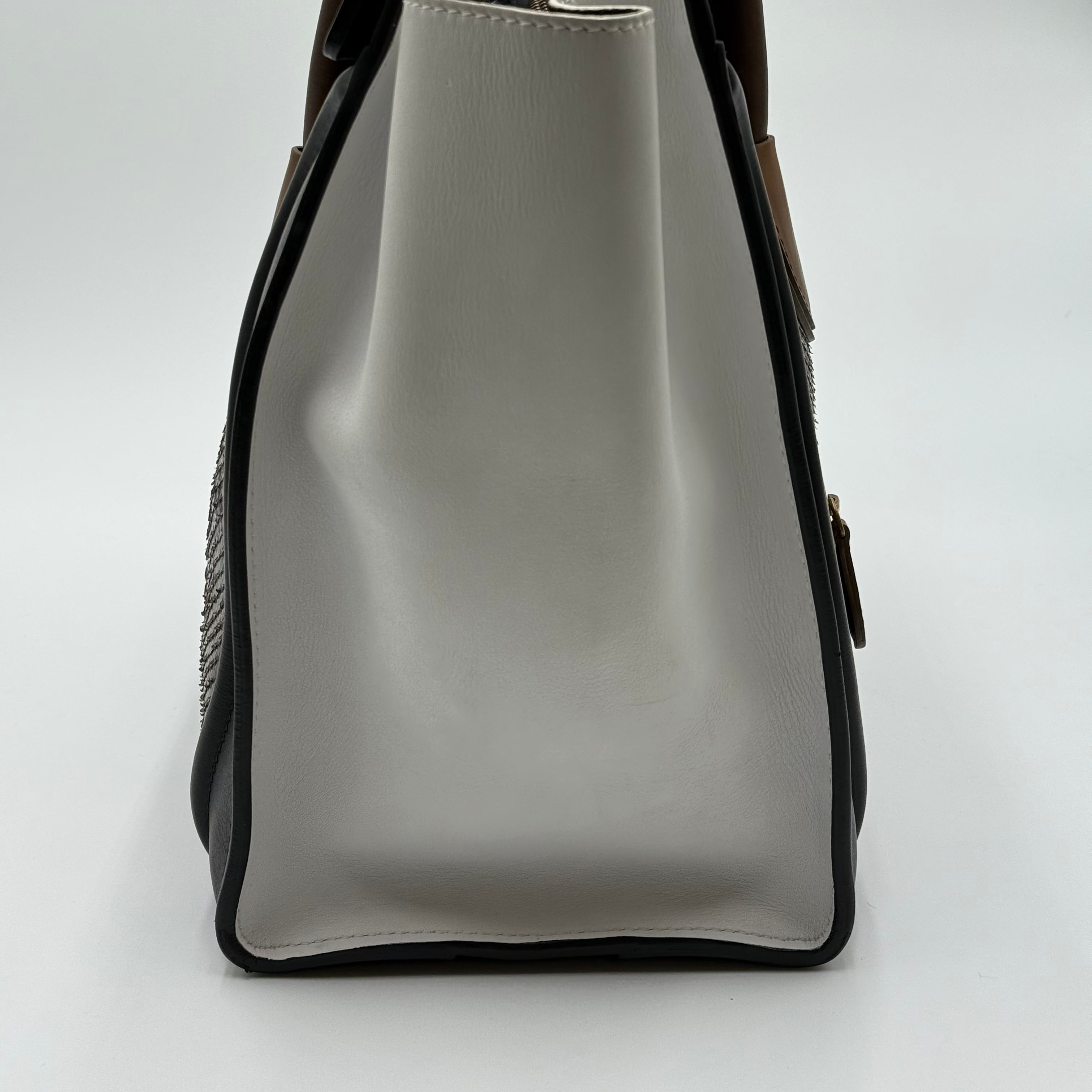 Celine Brown Python Black White Leather Mini Luggage