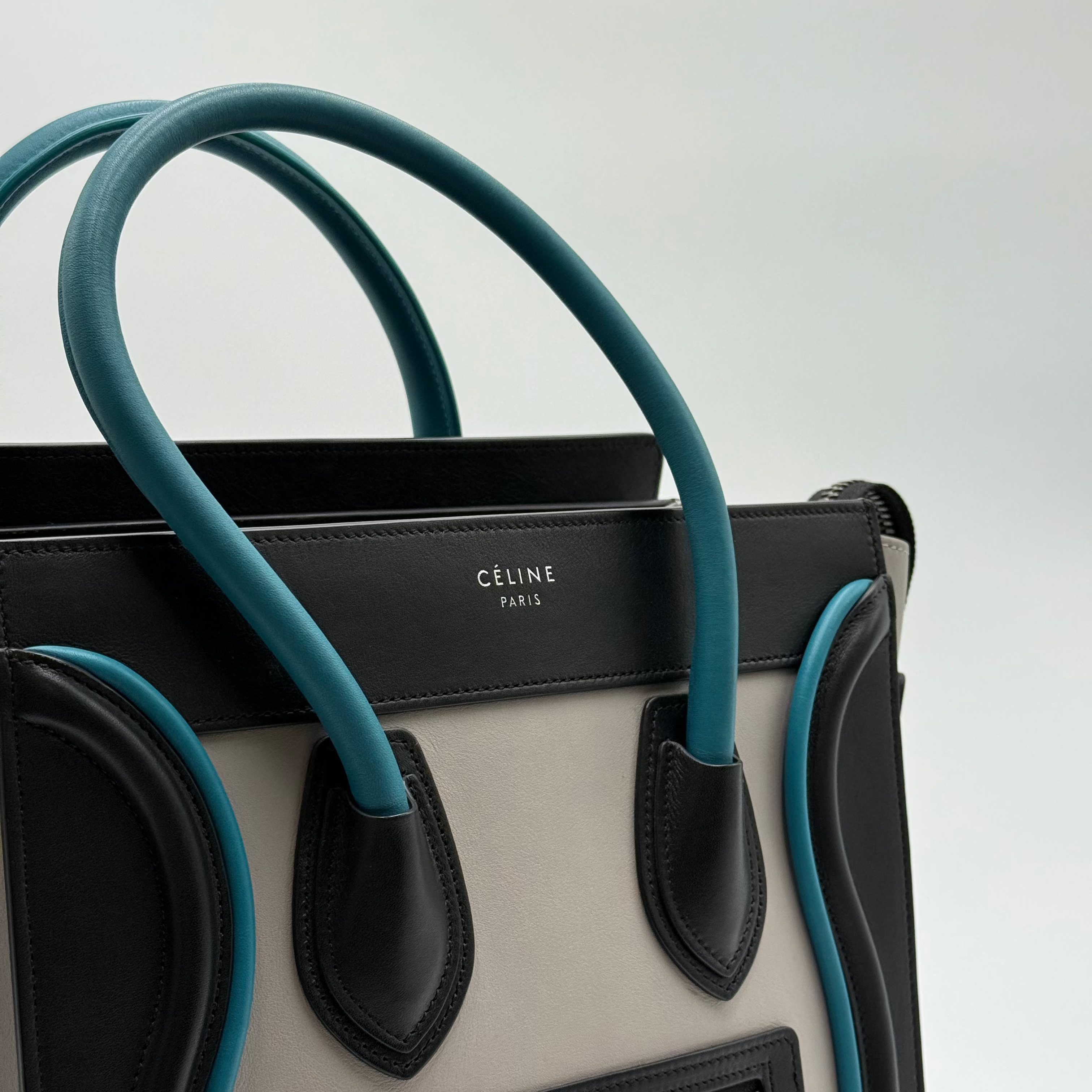 Celine Tricolor Leather Micro Luggage