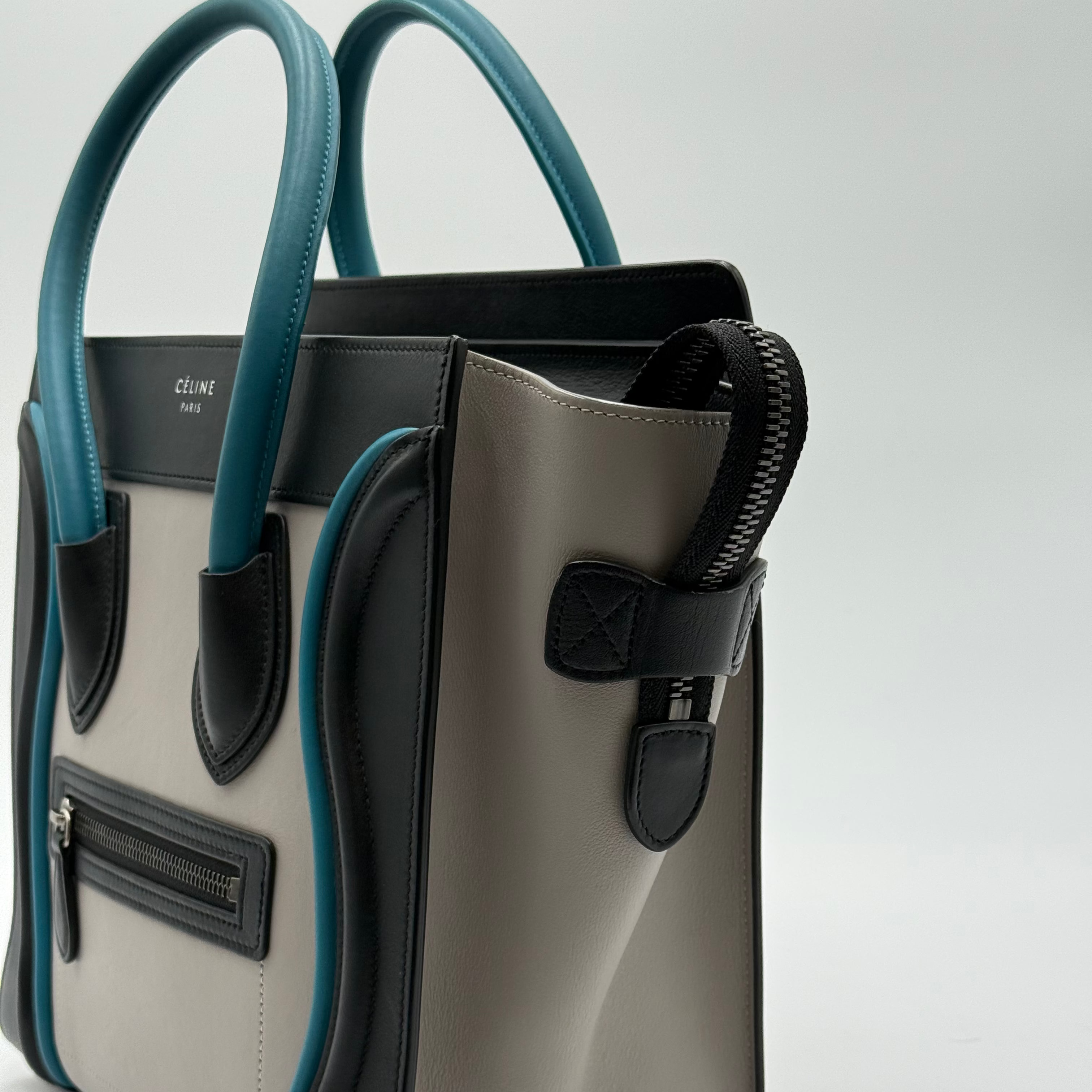 Celine Tricolor Leather Micro Luggage