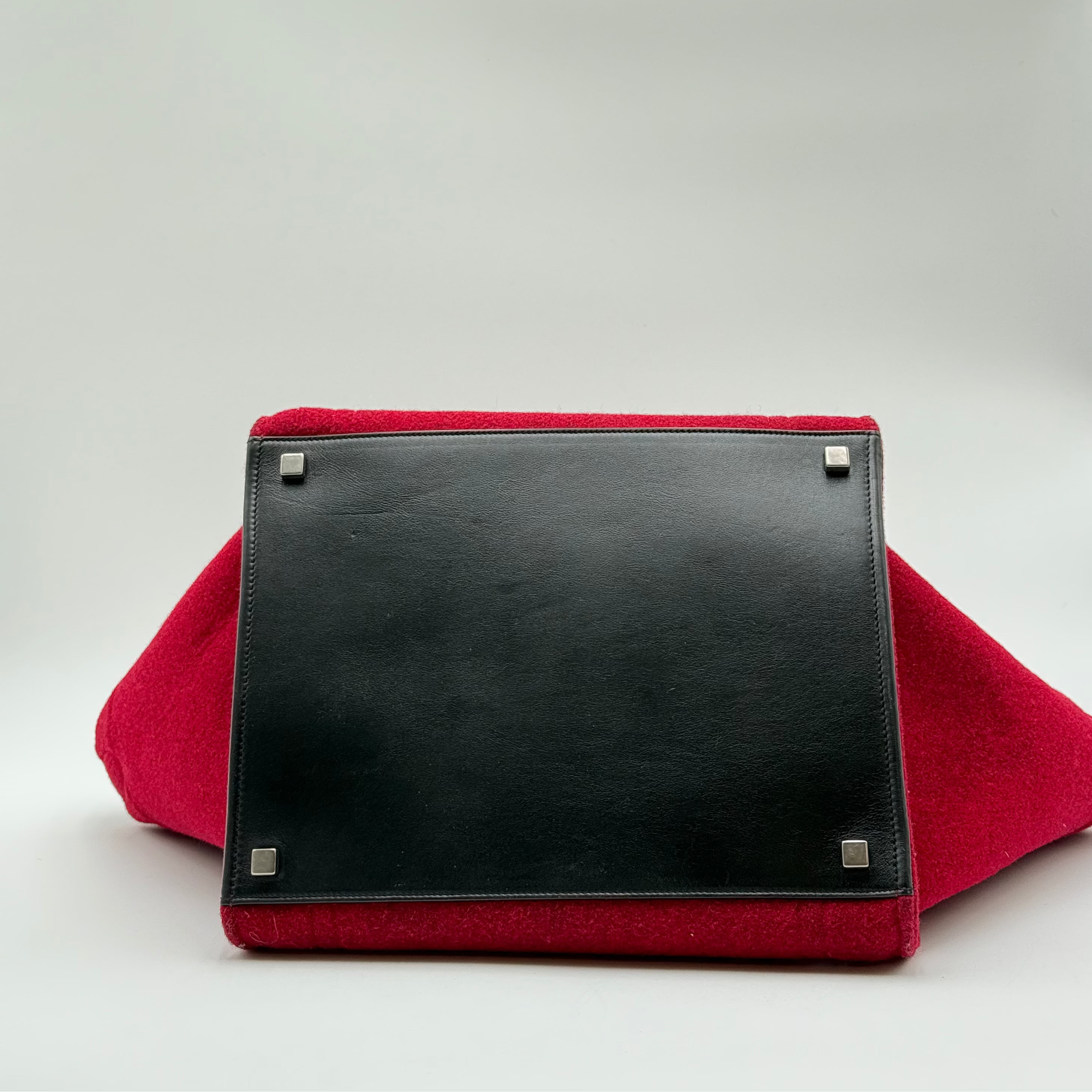 Celine Red Black Felt Phantom Luggage