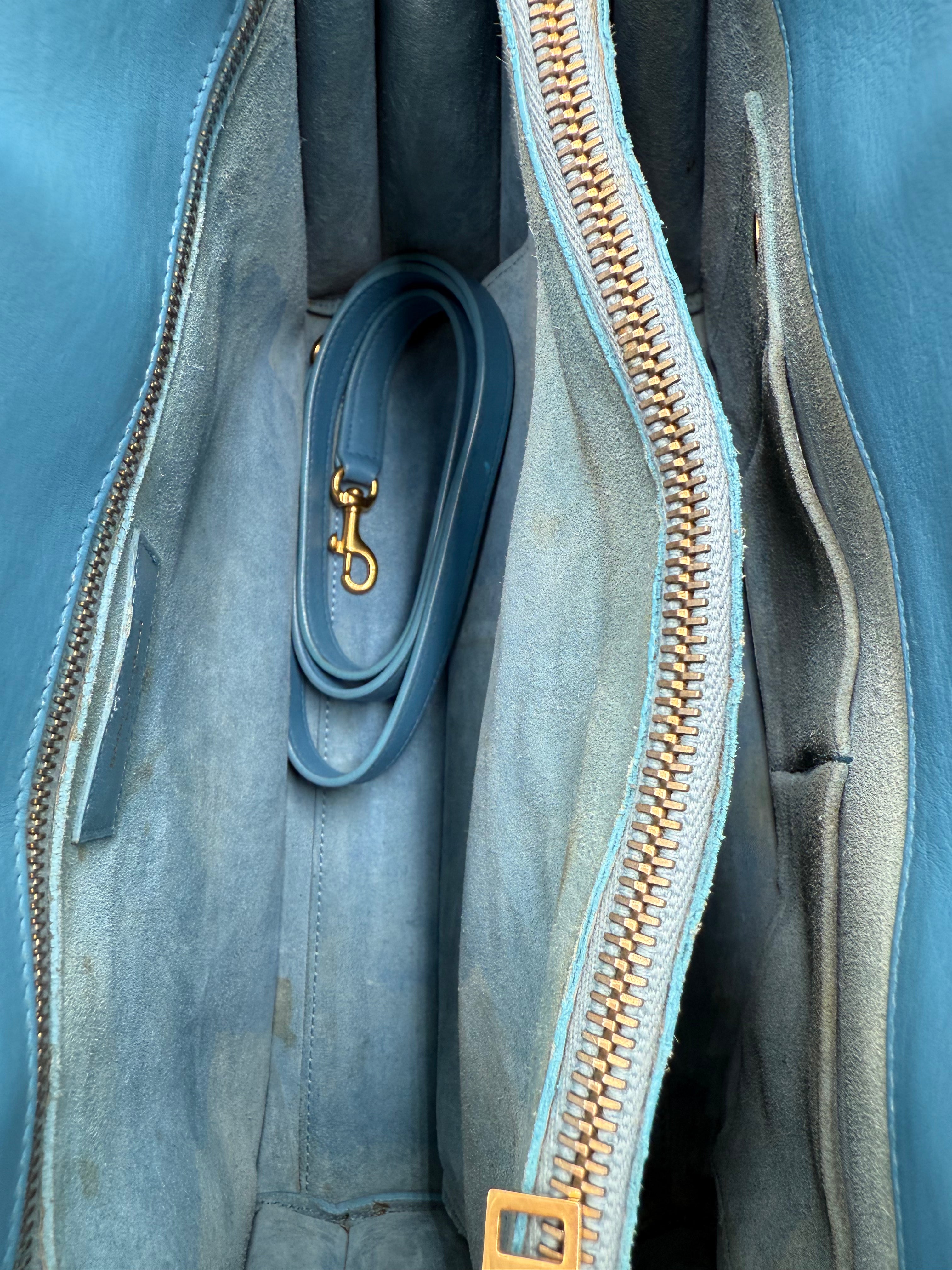 Saint Laurent Light Blue Sac De Jour Small