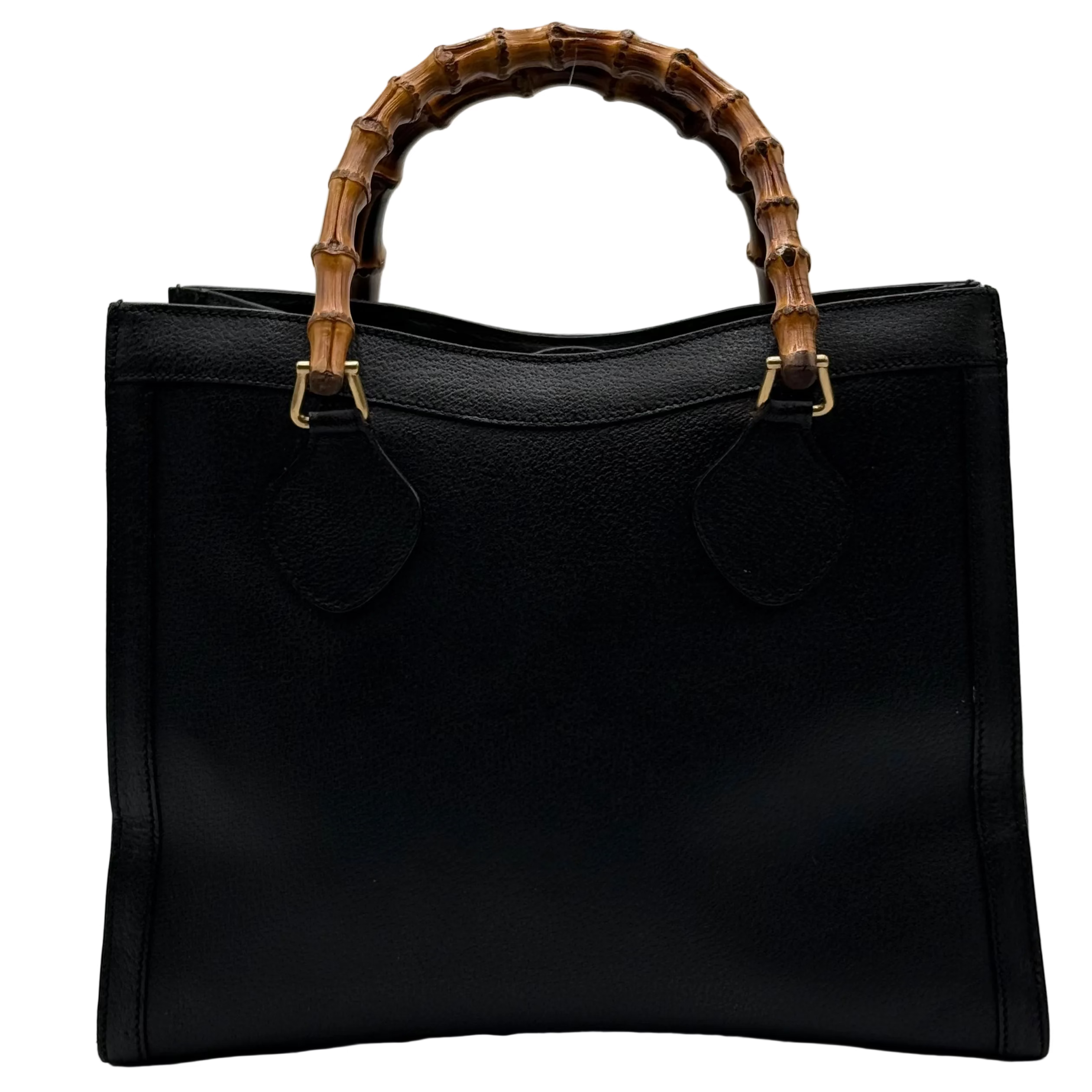 Gucci Black Leather Diana Bamboo