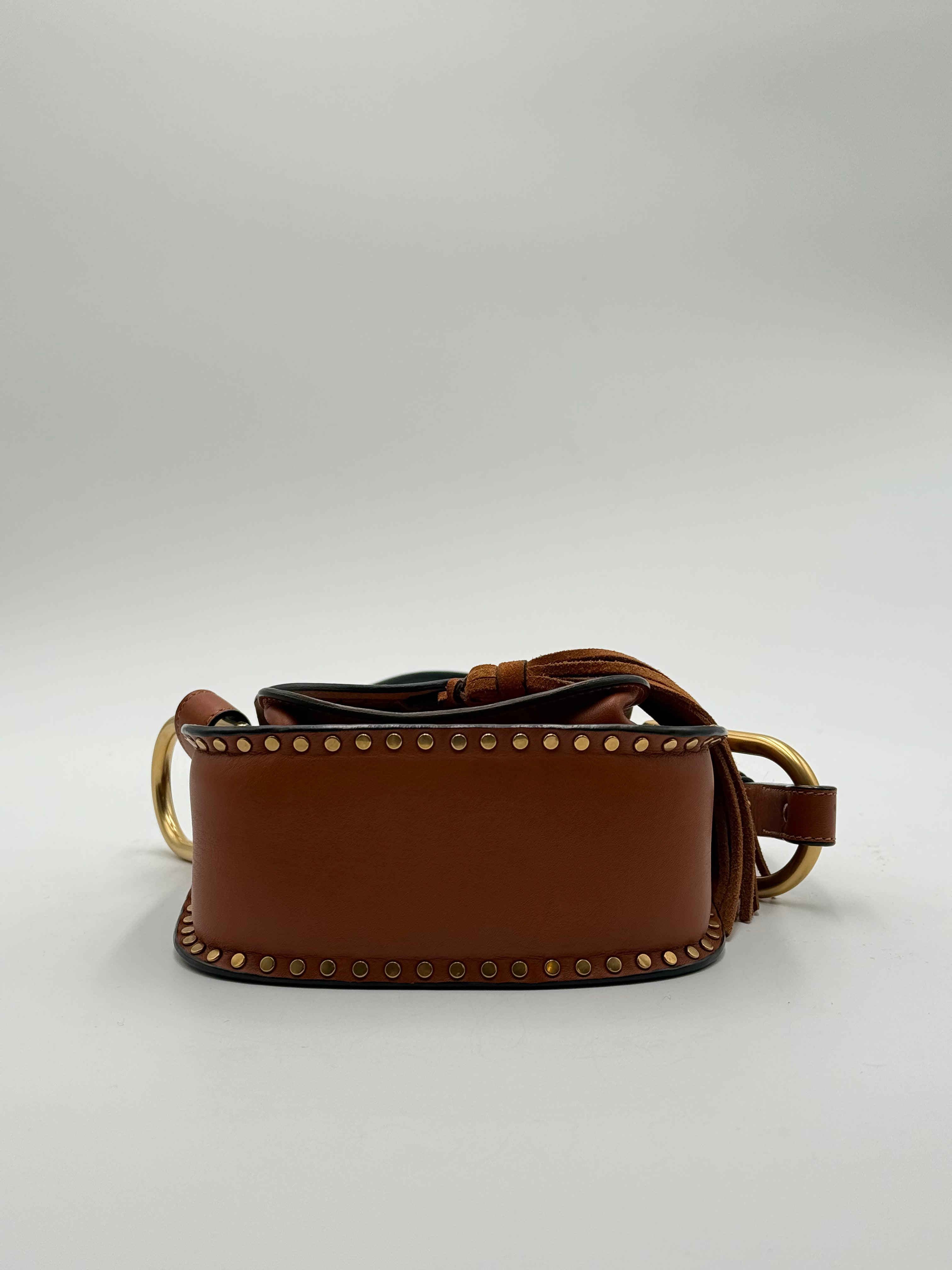 Chloé Whipstitch Brown Leather Hudson Mini