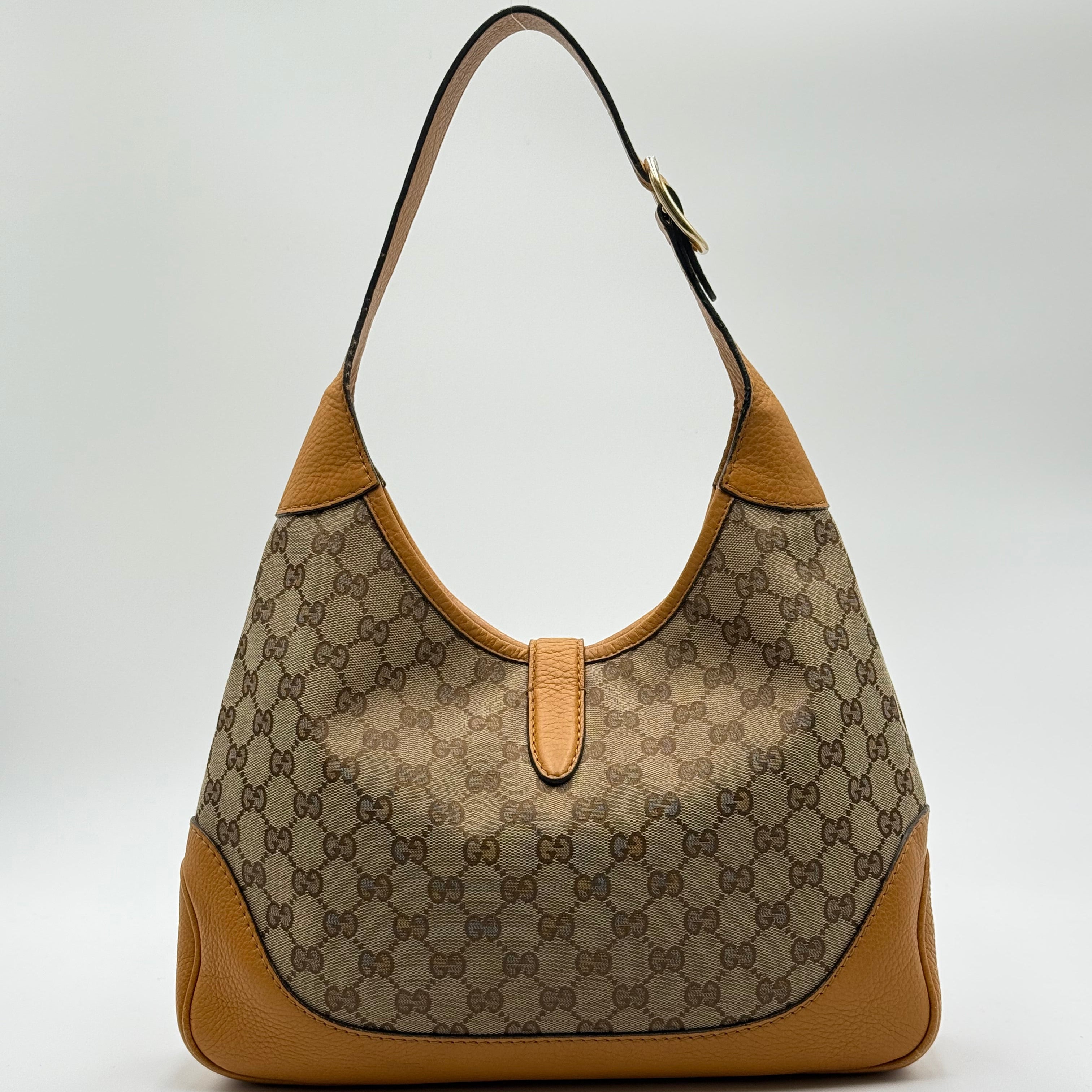 Gucci Yellow Olive GG Canvas Jackie 1961