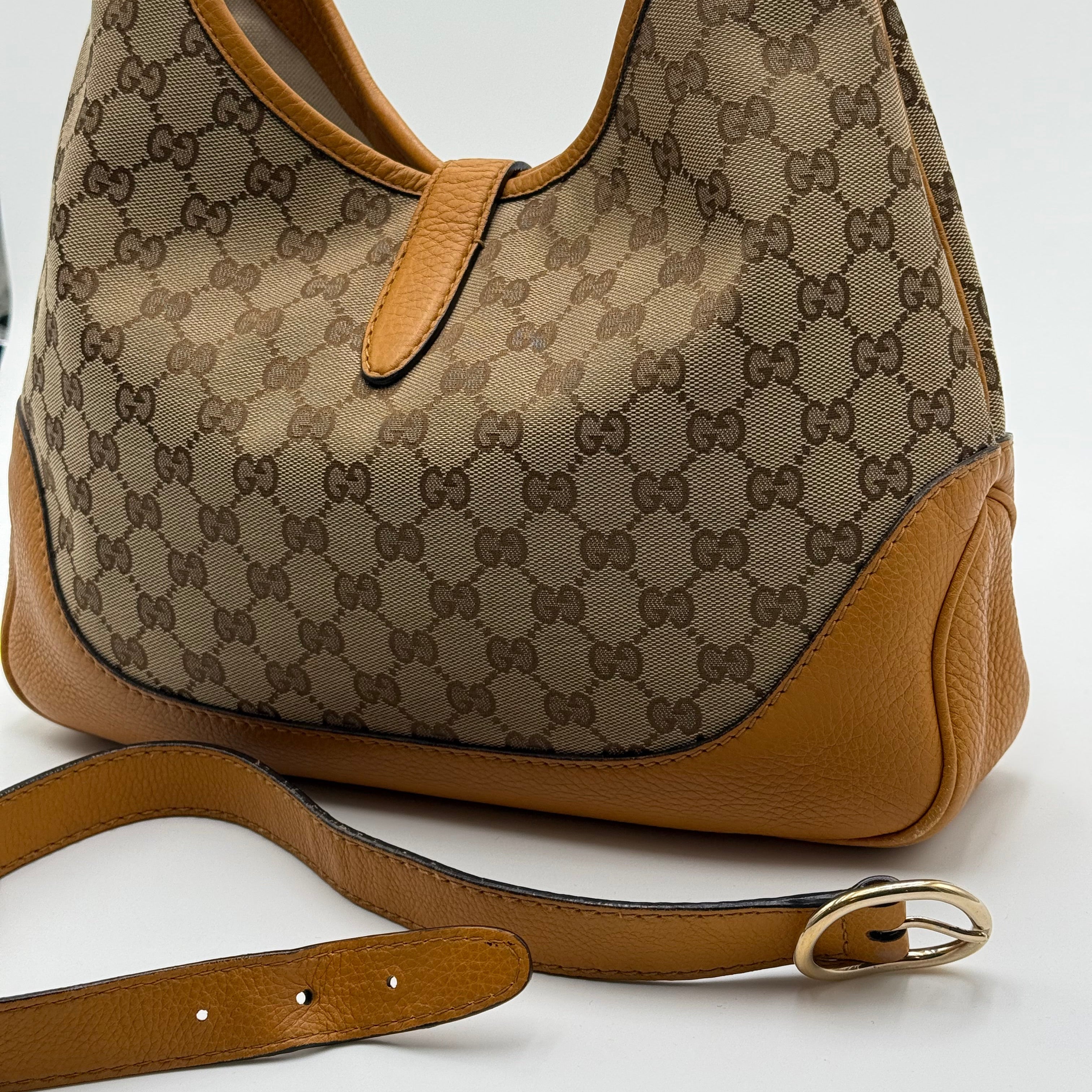 Gucci Yellow Olive GG Canvas Jackie 1961