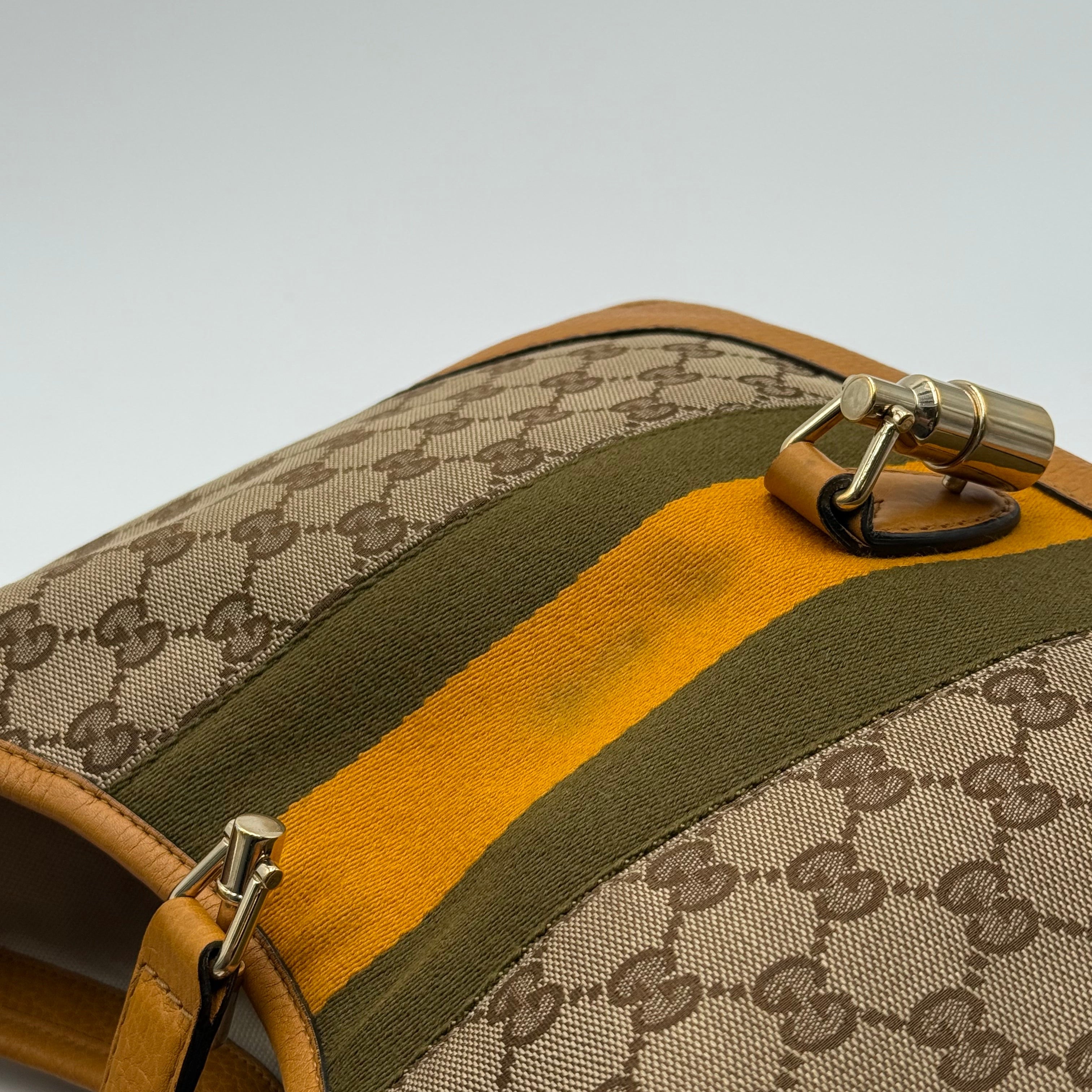Gucci Yellow Olive GG Canvas Jackie 1961