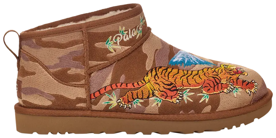 UGG X Palace Classic Ultra Mini Boot Chestnut Camo