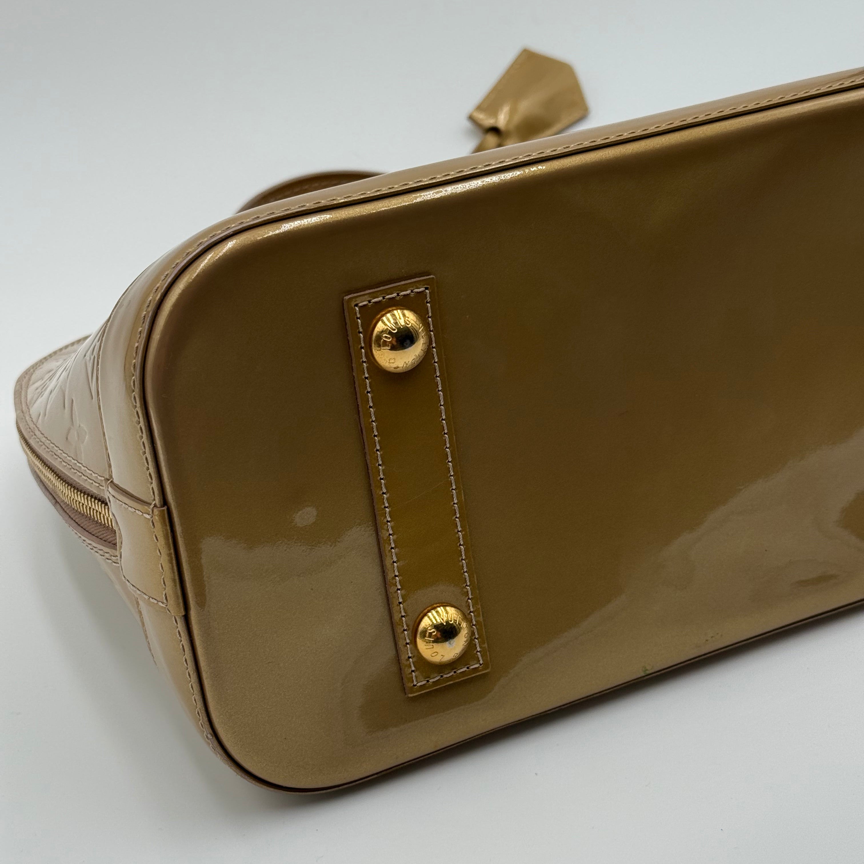 Louis Vuitton Gold Patent Leather Alma PM