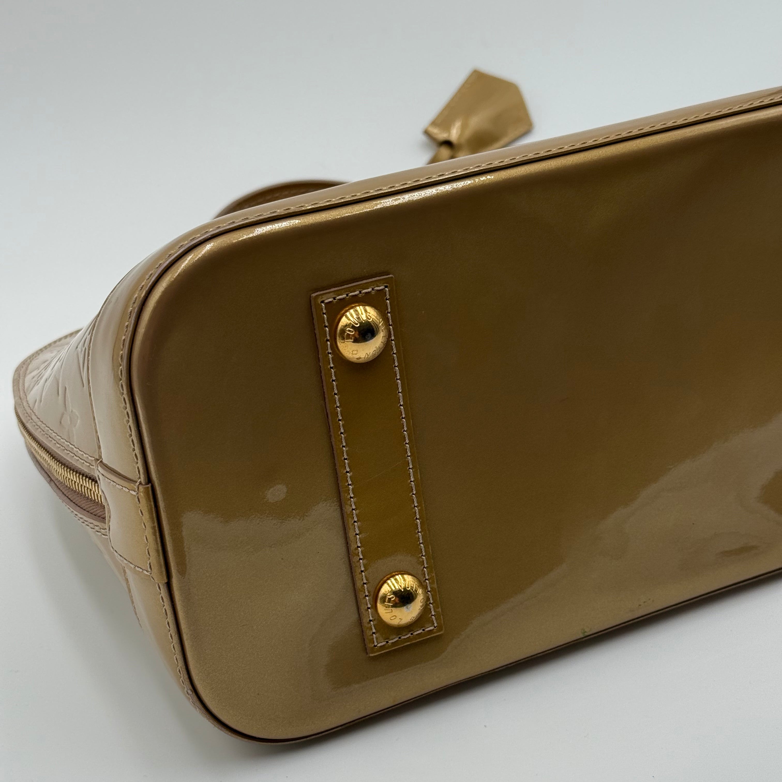 Louis Vuitton Gold Patent Leather Alma PM