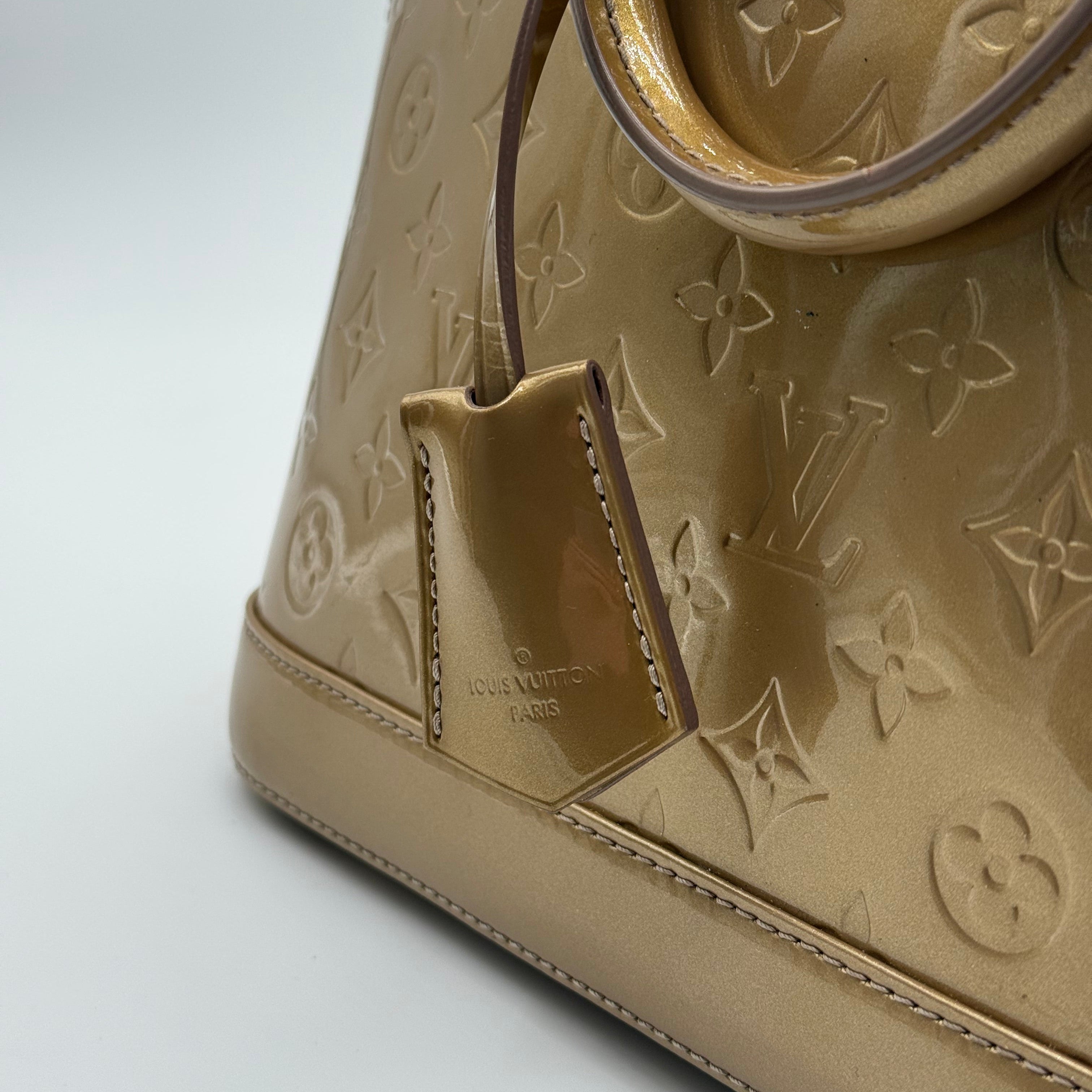 Louis Vuitton Gold Patent Leather Alma PM