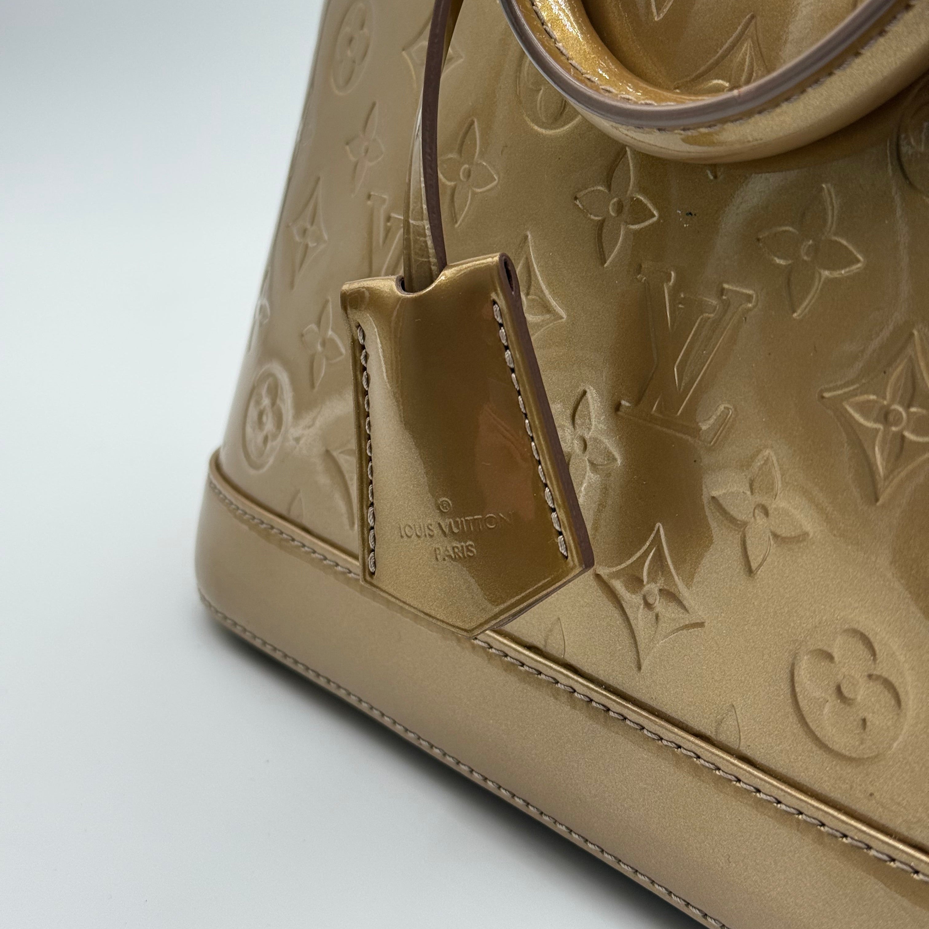 Louis Vuitton Gold Patent Leather Alma PM