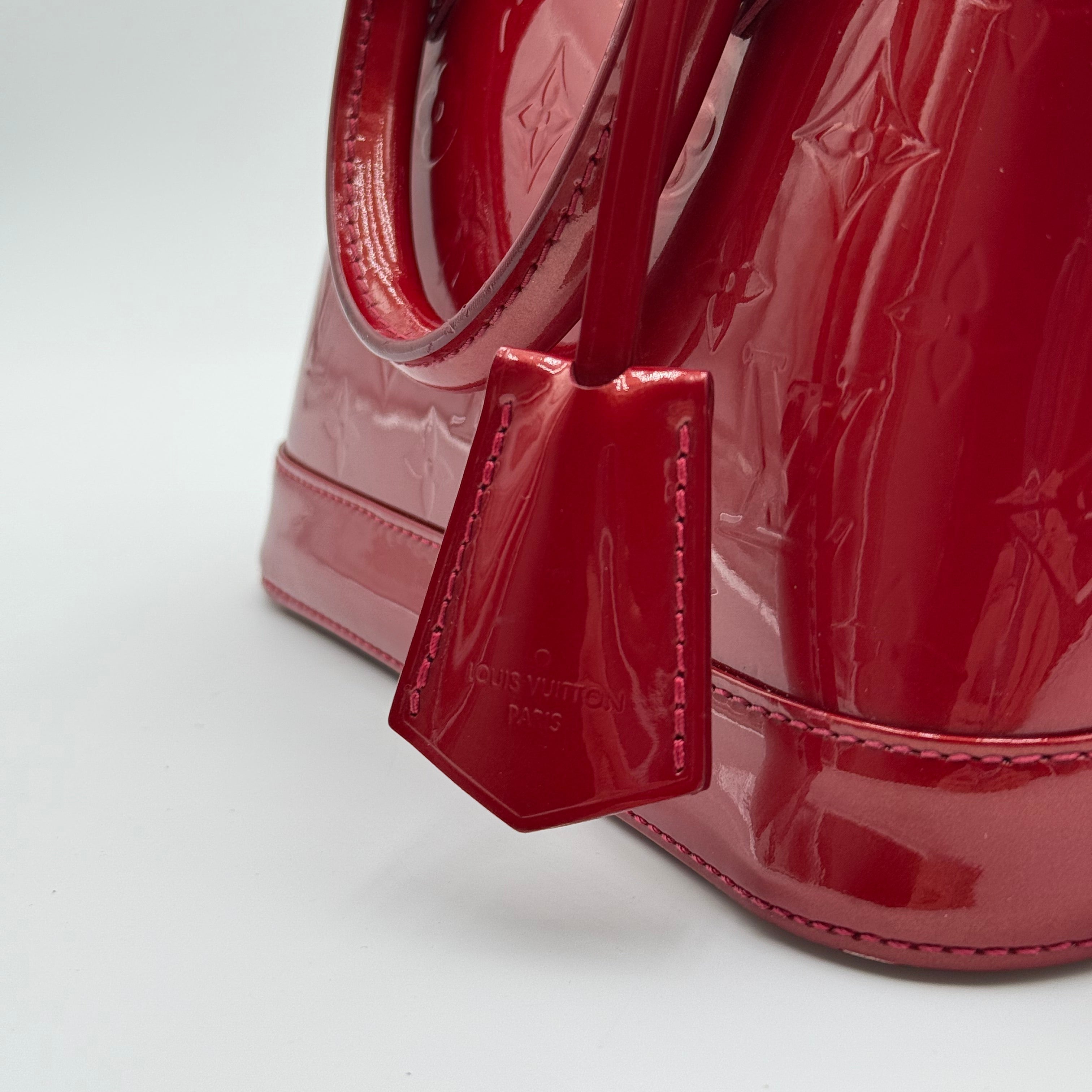 Louis Vuitton Red Patent Leather Alma BB