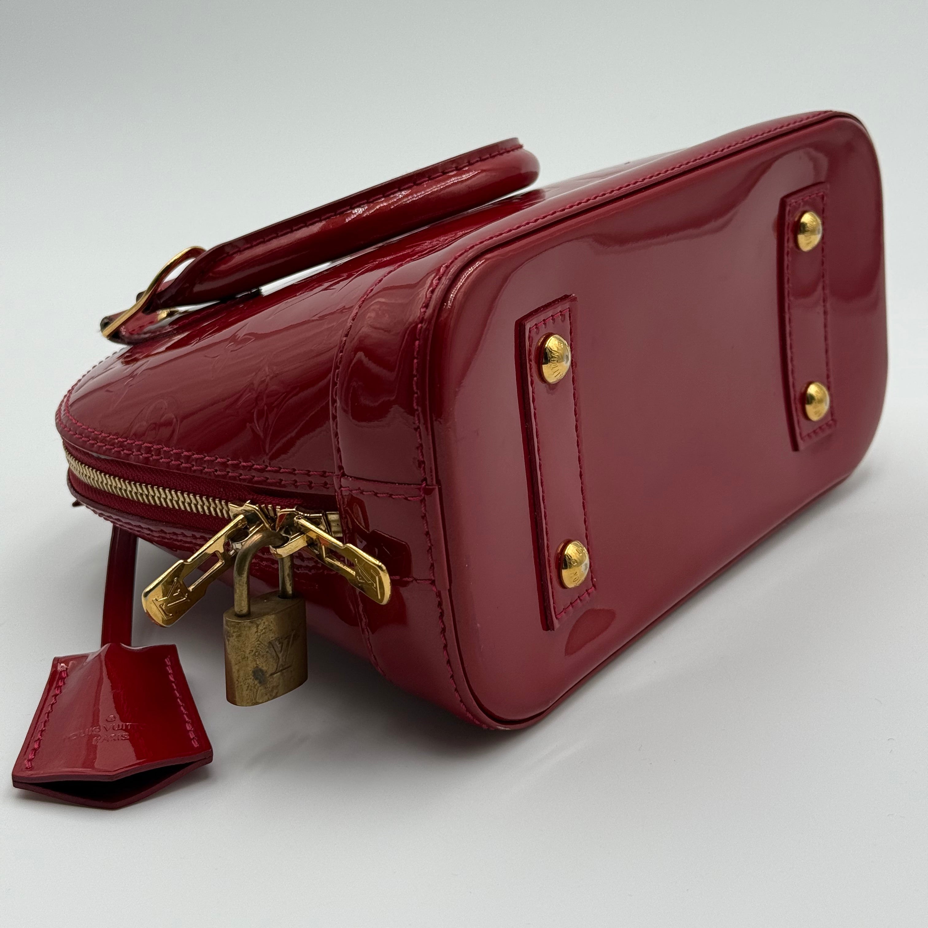 Louis Vuitton Red Patent Leather Alma BB