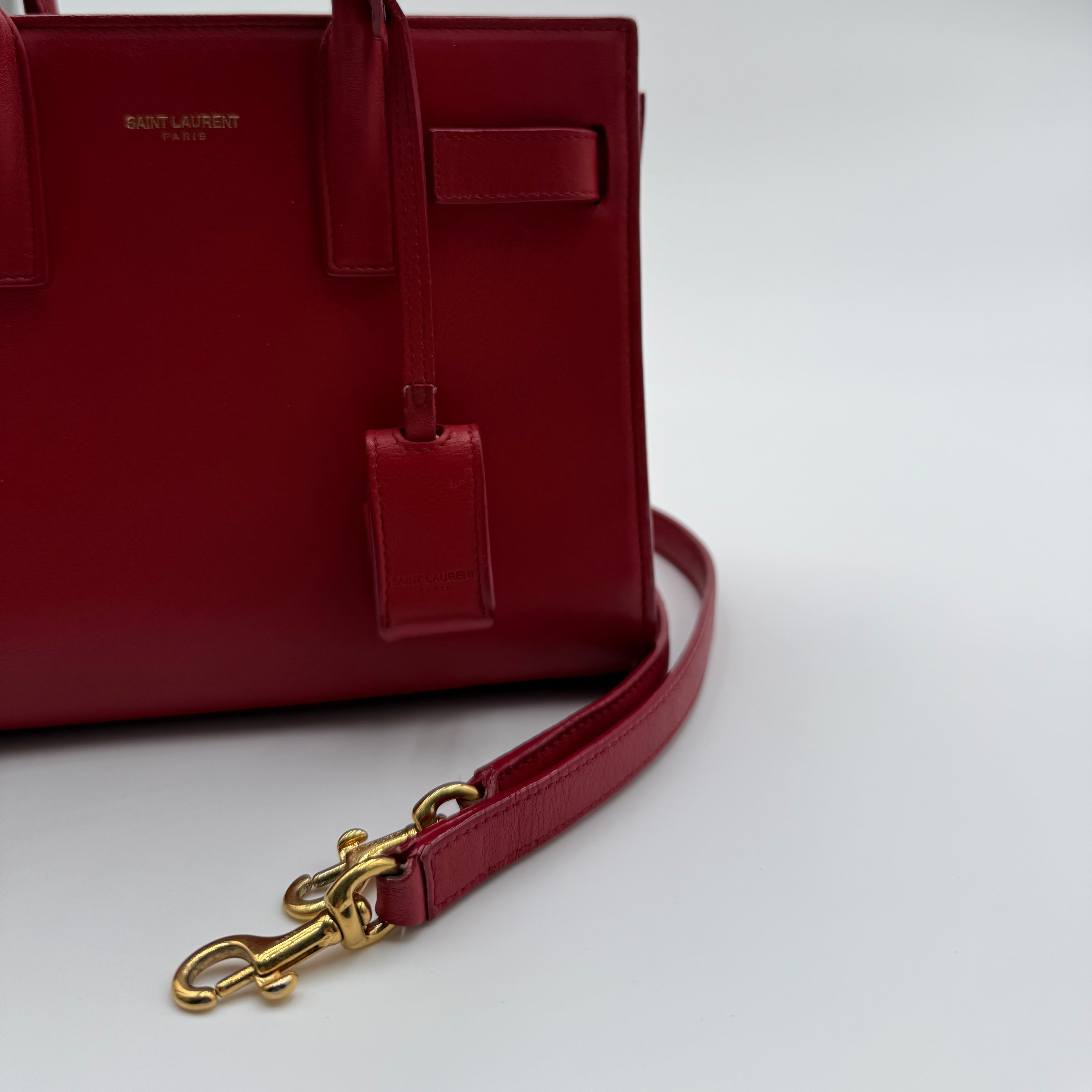 Saint Laurent Red Sac De Jour Nano