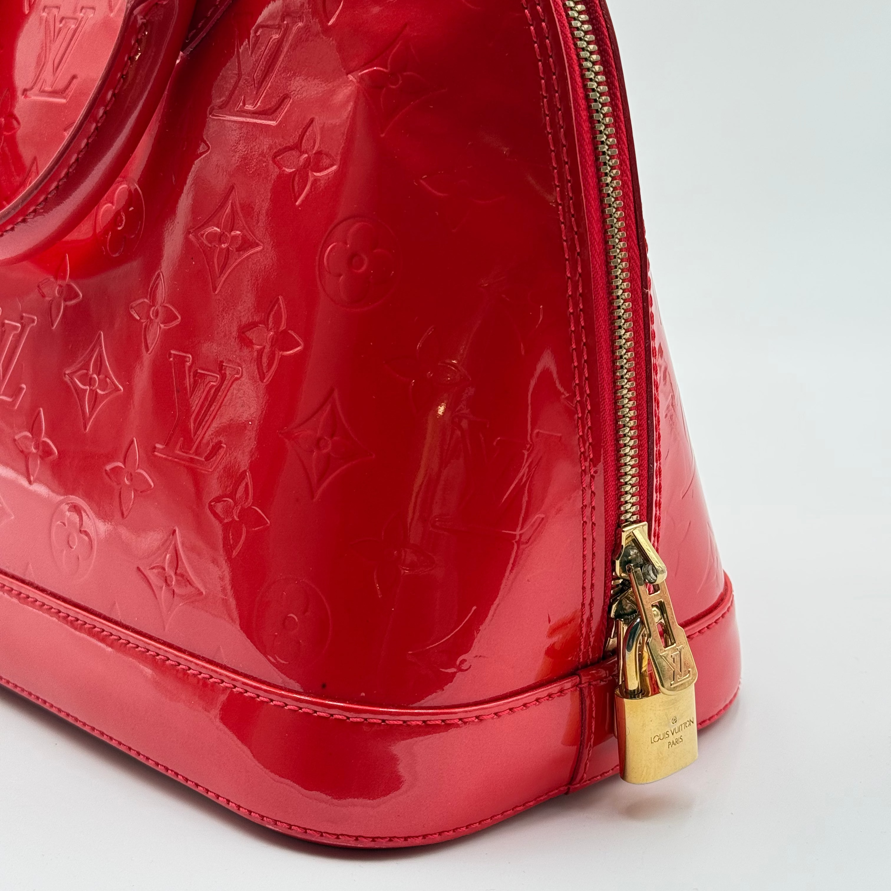 Louis Vuitton Sunset Orange Patent Leather Alma PM