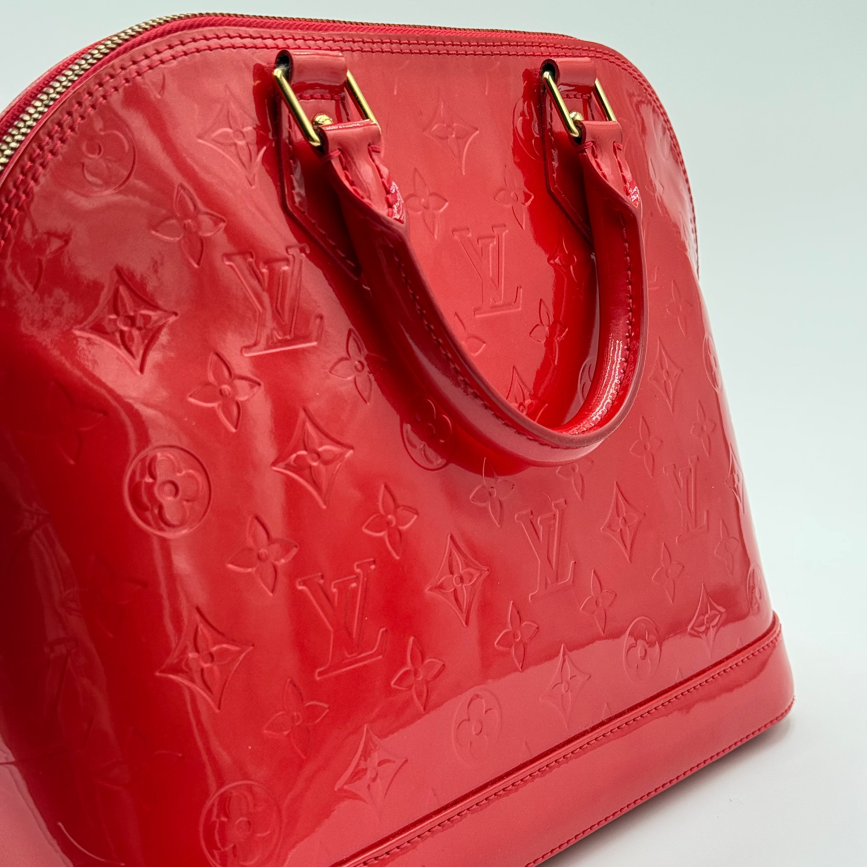 Louis Vuitton Sunset Orange Patent Leather Alma PM