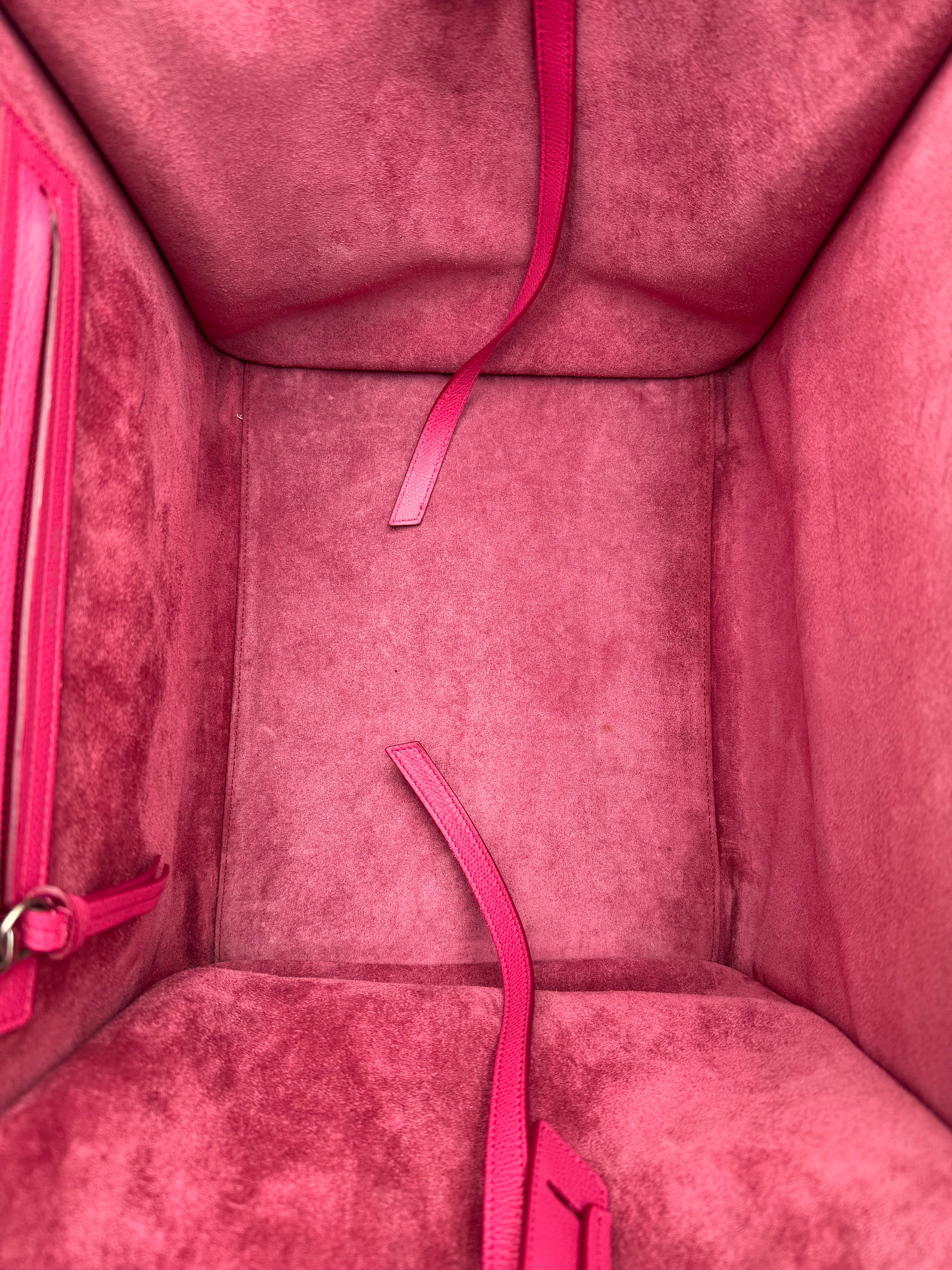 Celine Fuchsia Leather Phantom Luggage