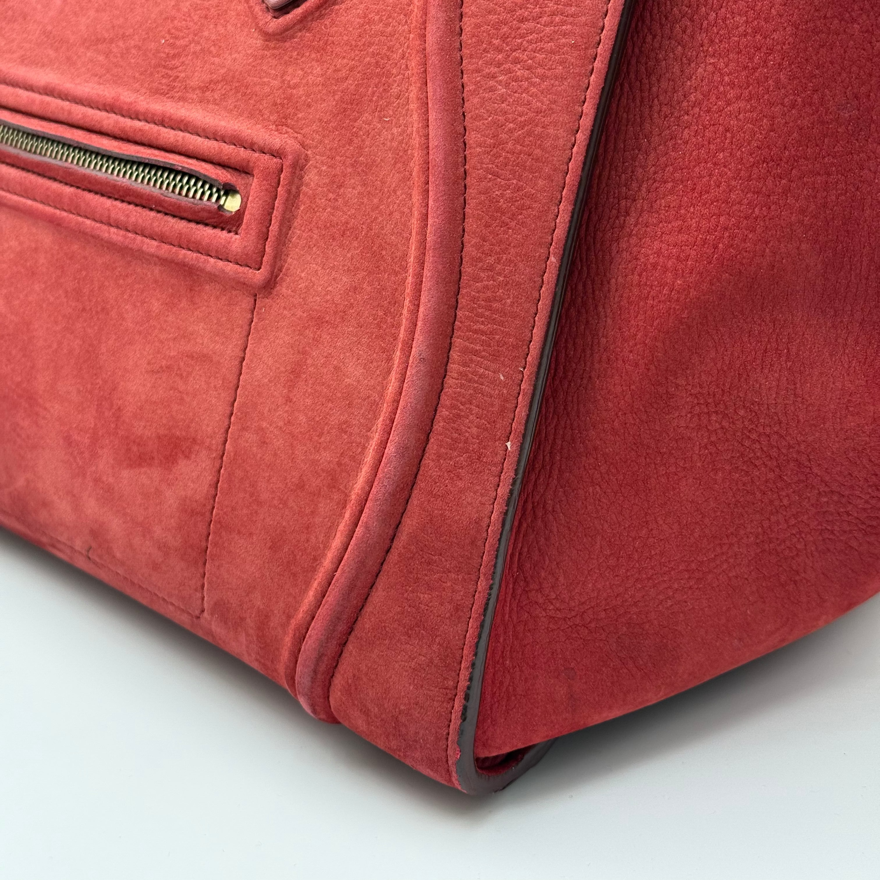 Celine Brick Suede Calfskin Phantom Luggage