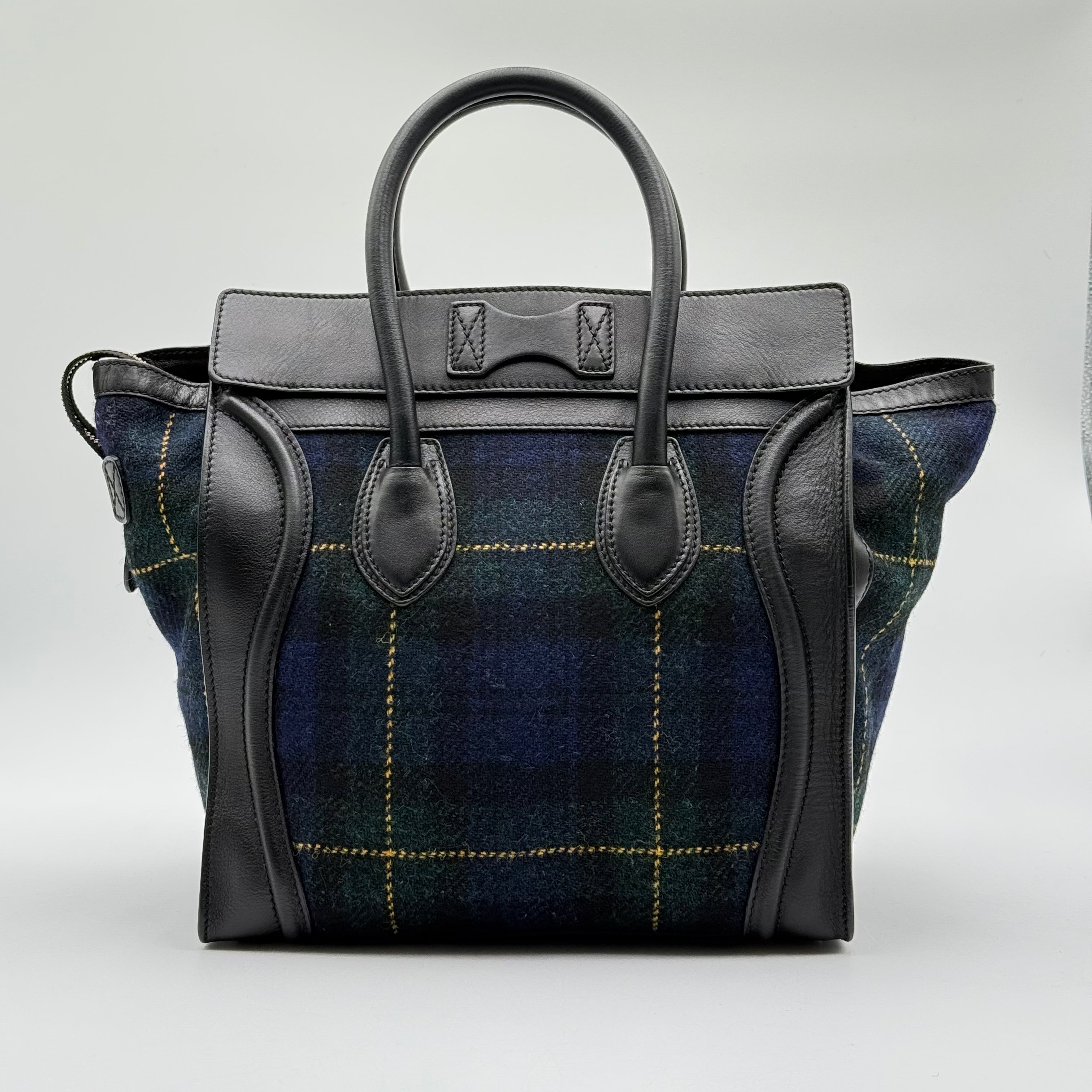 Celine Blue Tartan Mini Luggage