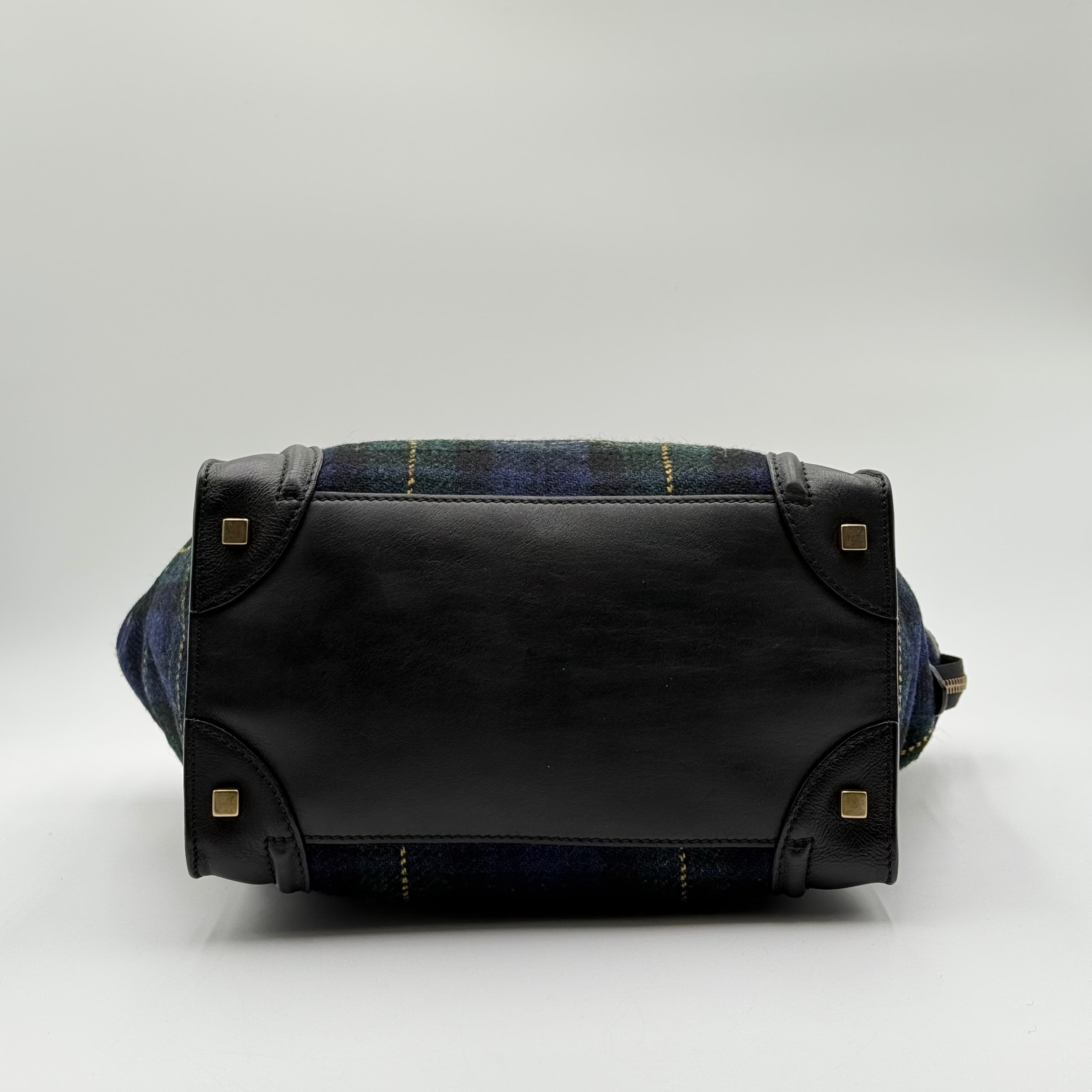 Celine Blue Tartan Mini Luggage
