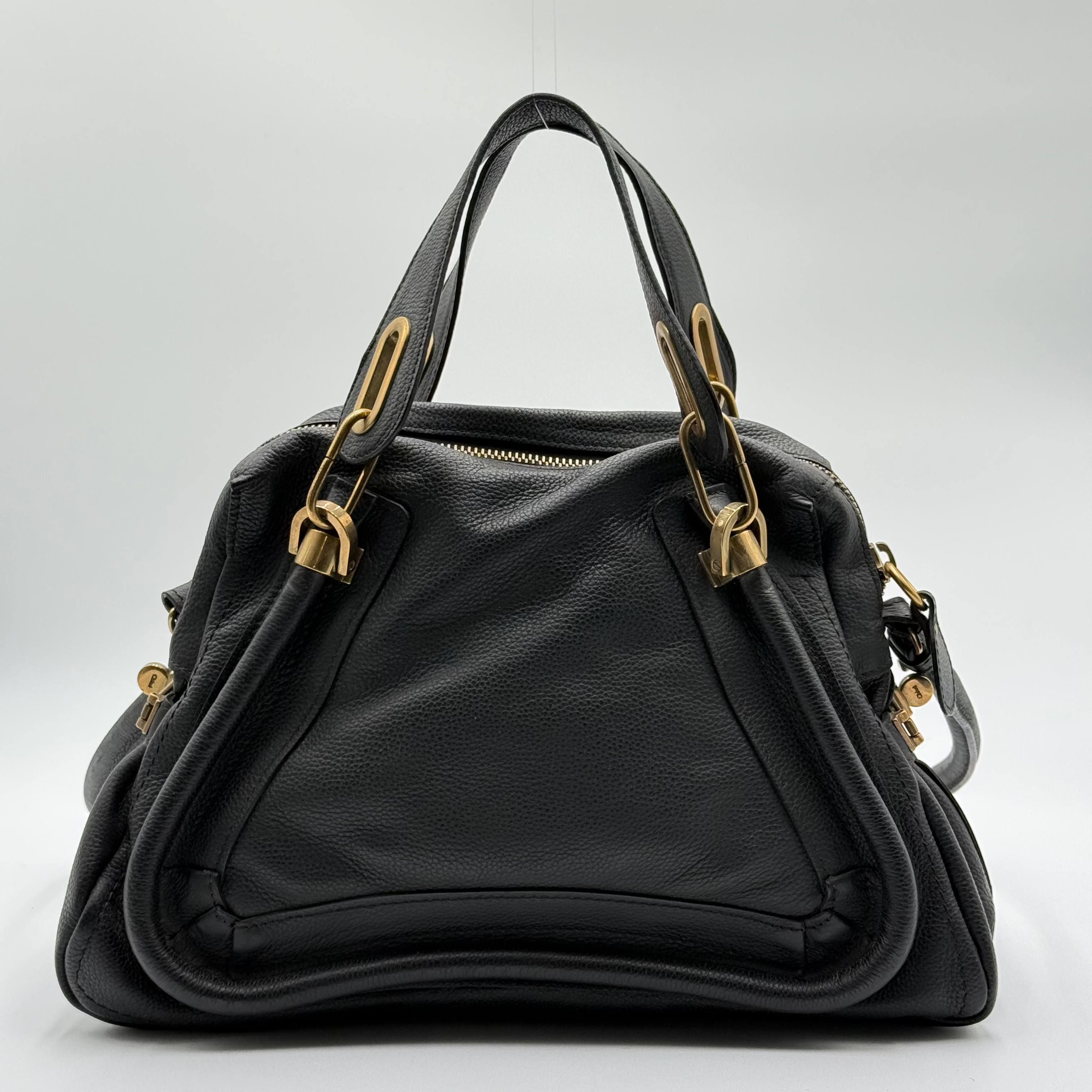 Chloé Black Leather Paraty MM
