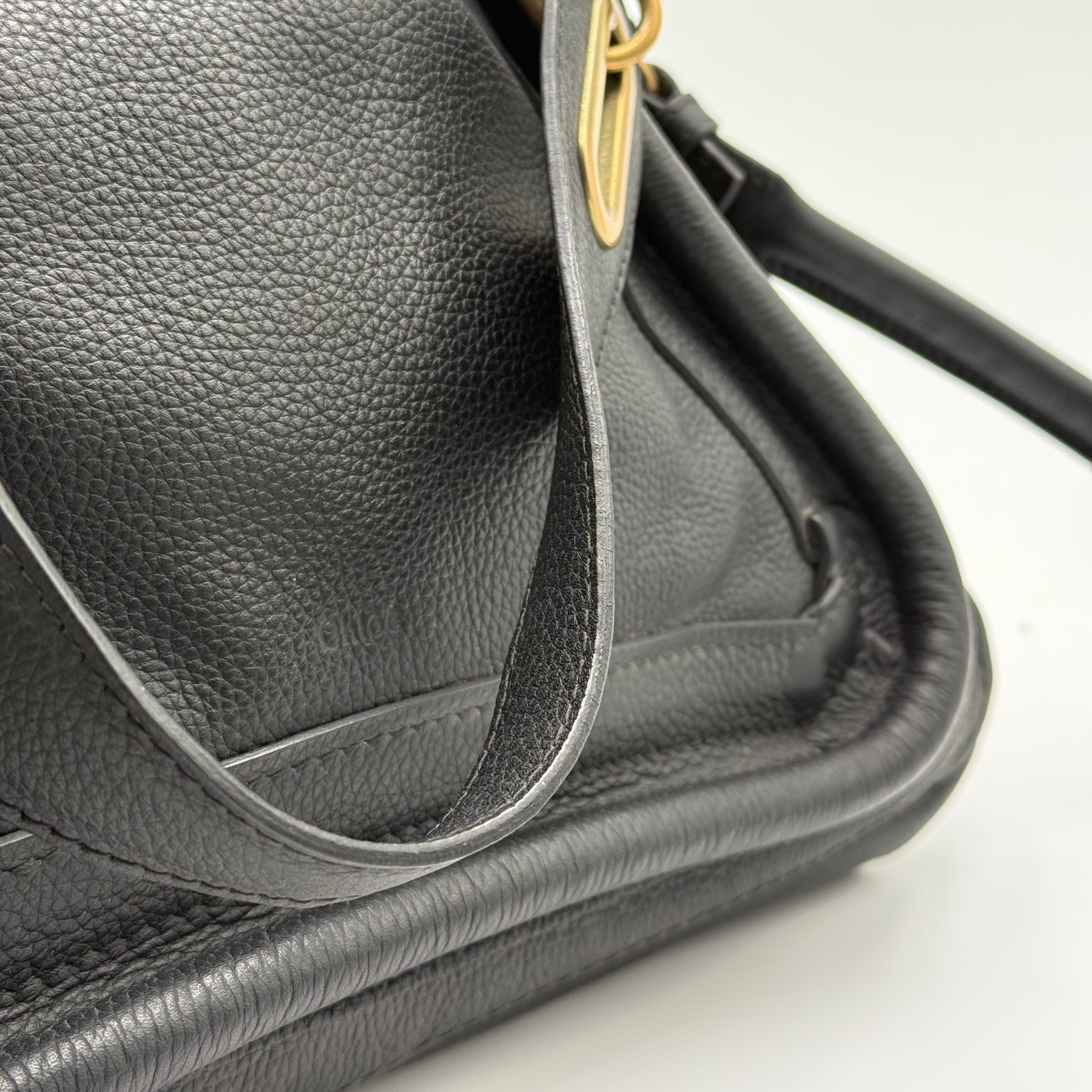 Chloé Black Leather Paraty MM