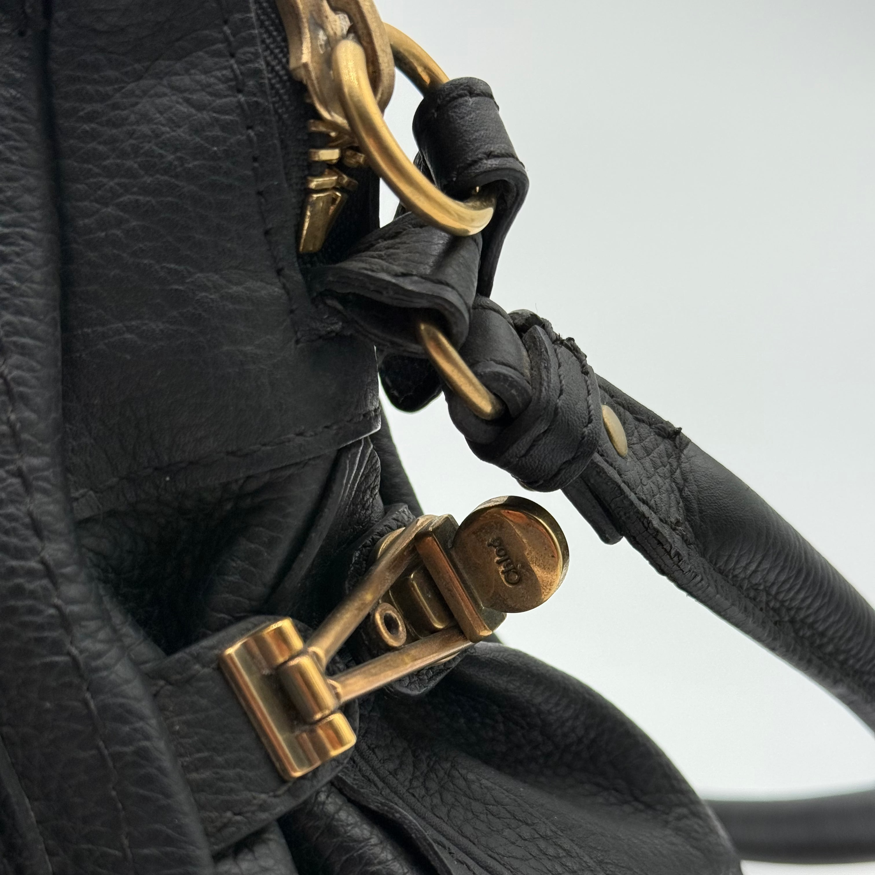 Chloé Black Leather Paraty MM