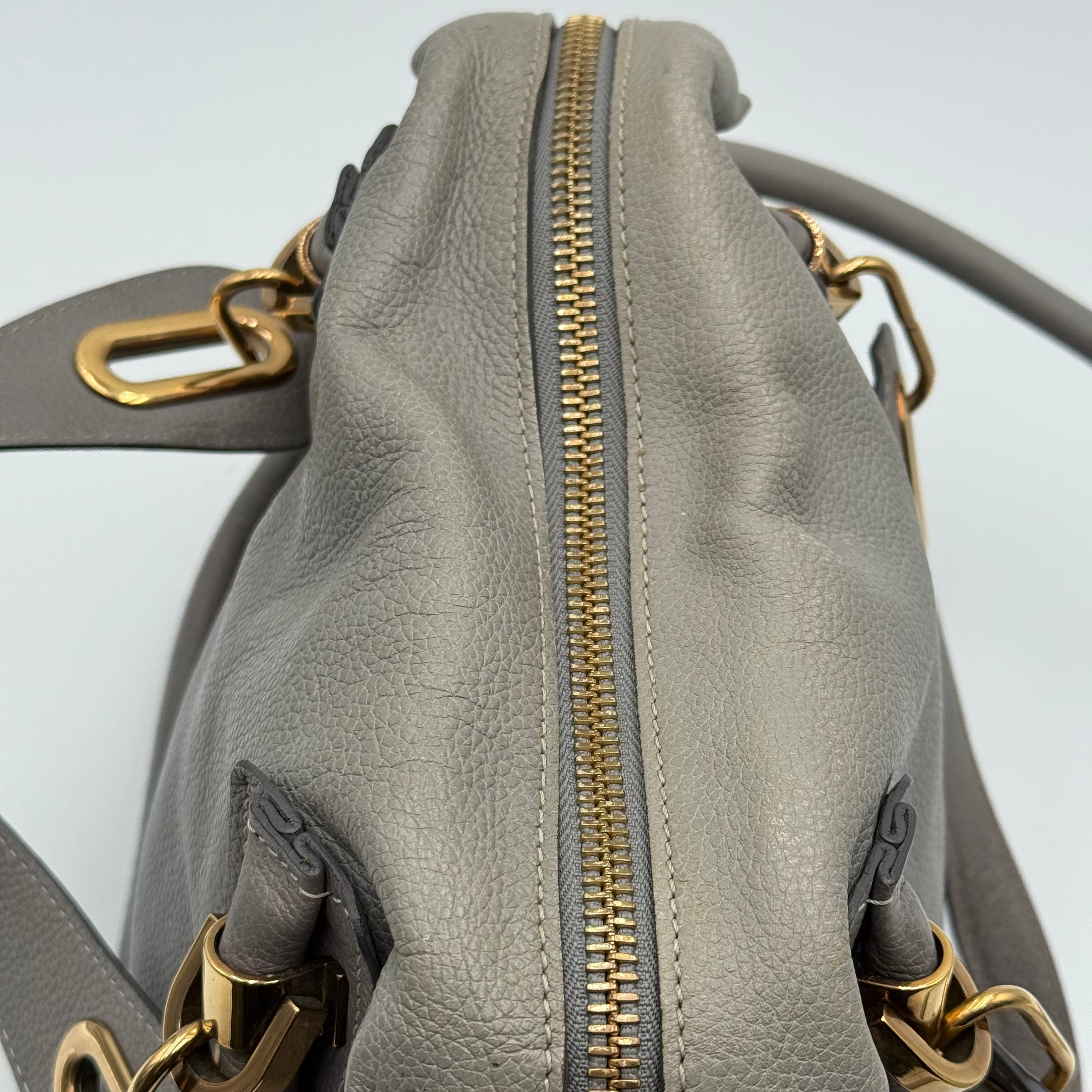 Chloé Grey Elephant Leather Paraty MM