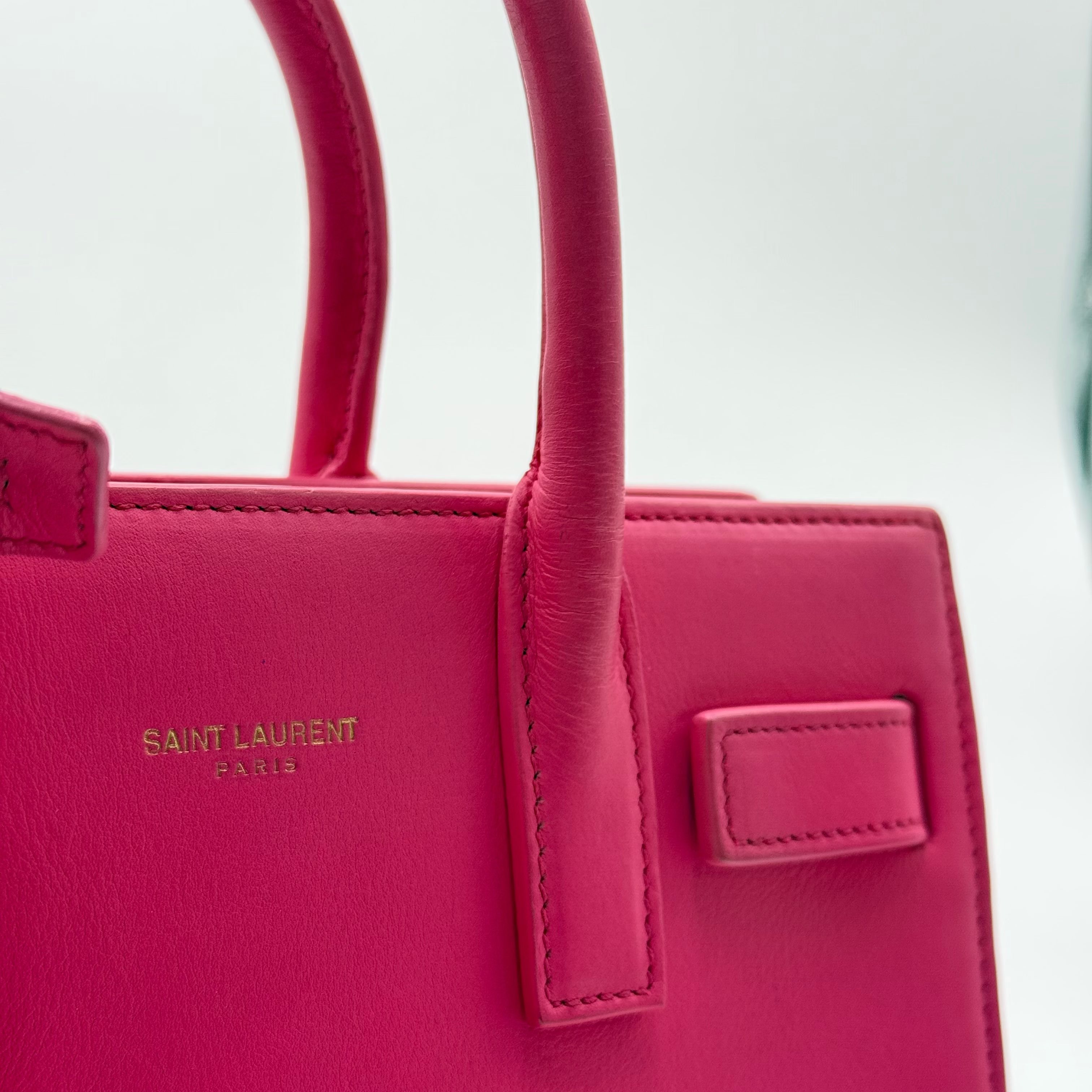 Saint Laurent Fuchsia Sac De Jour Nano