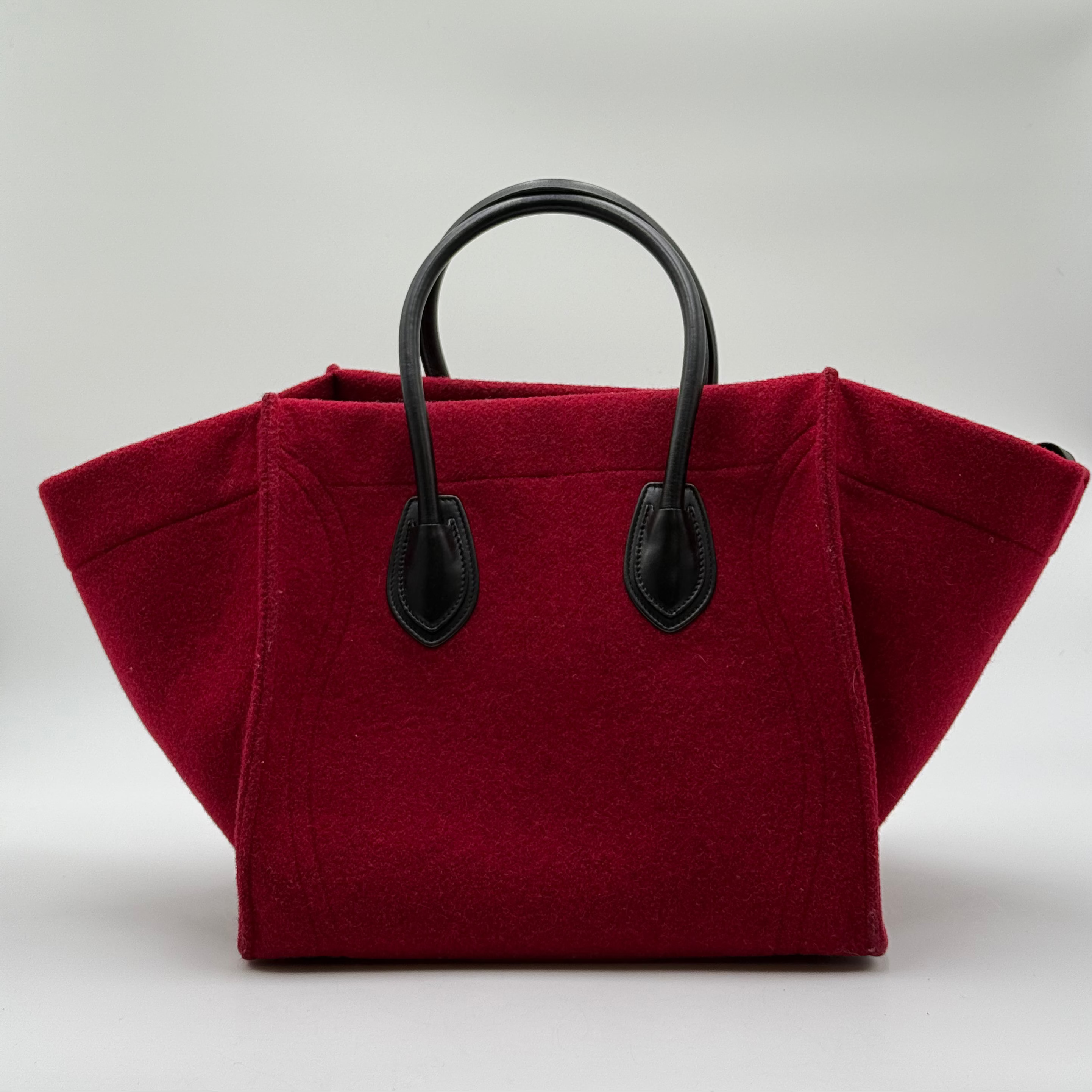 Celine Red Black Felt Phantom Luggage