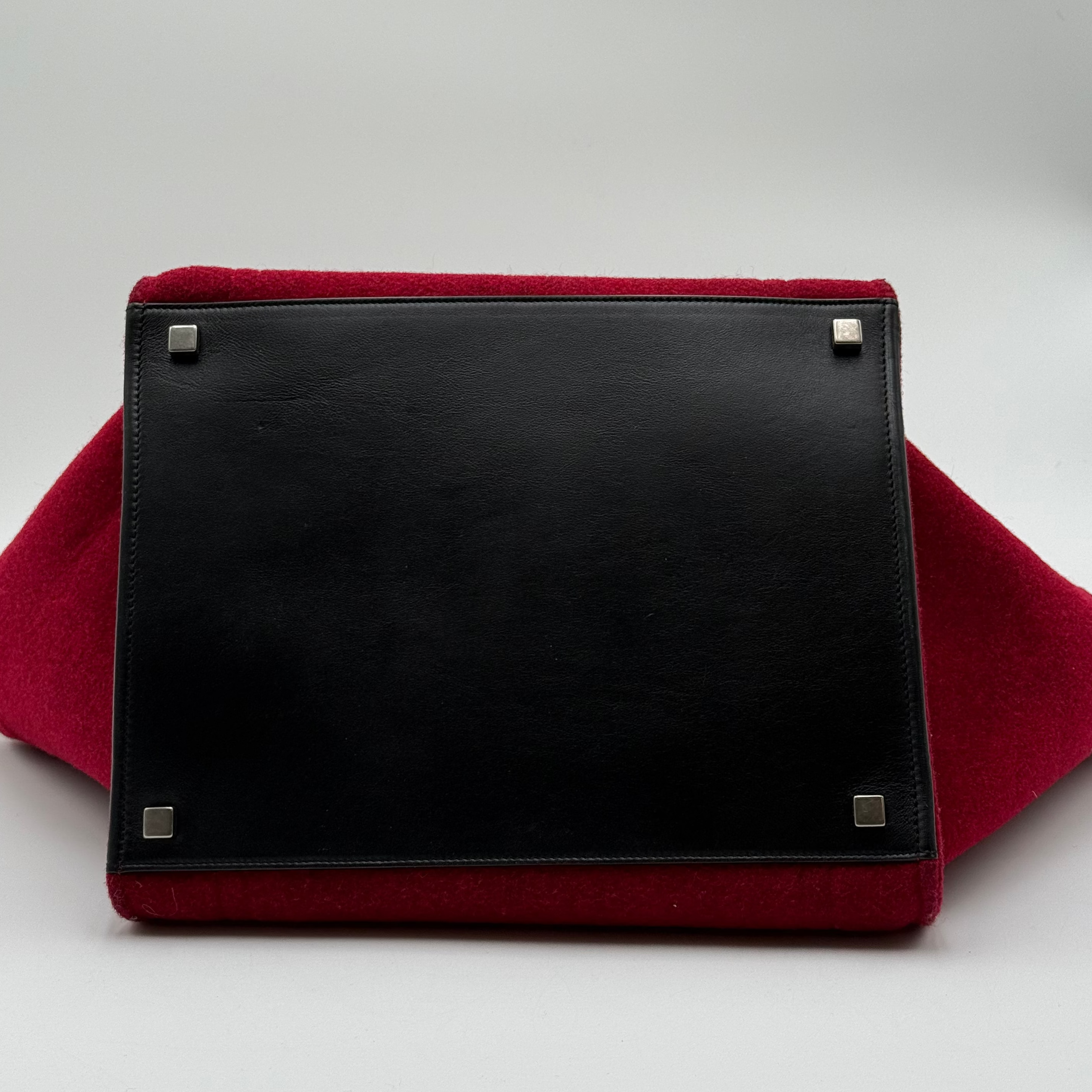 Celine Red Black Felt Phantom Luggage