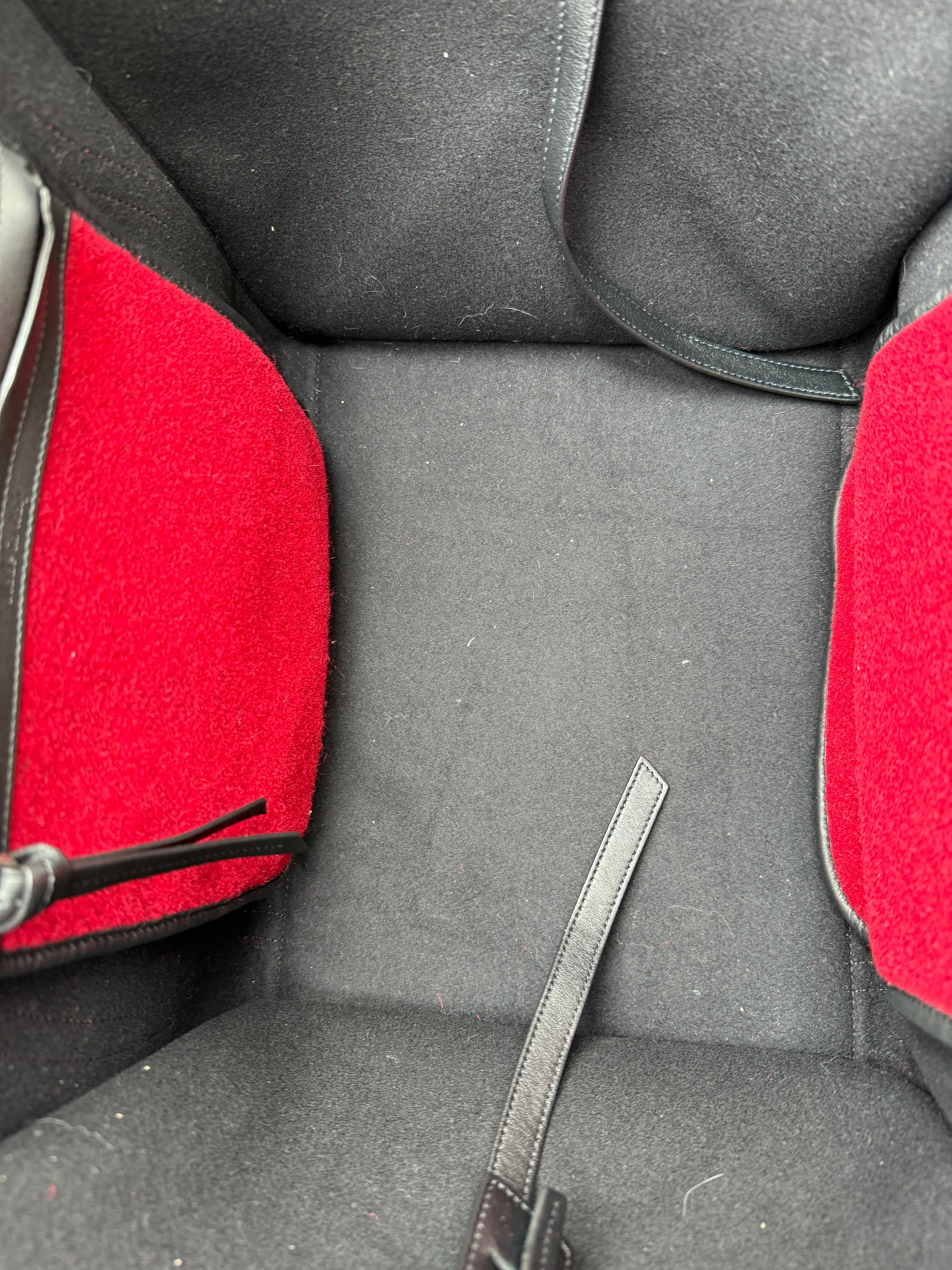Celine Red Black Felt Phantom Luggage