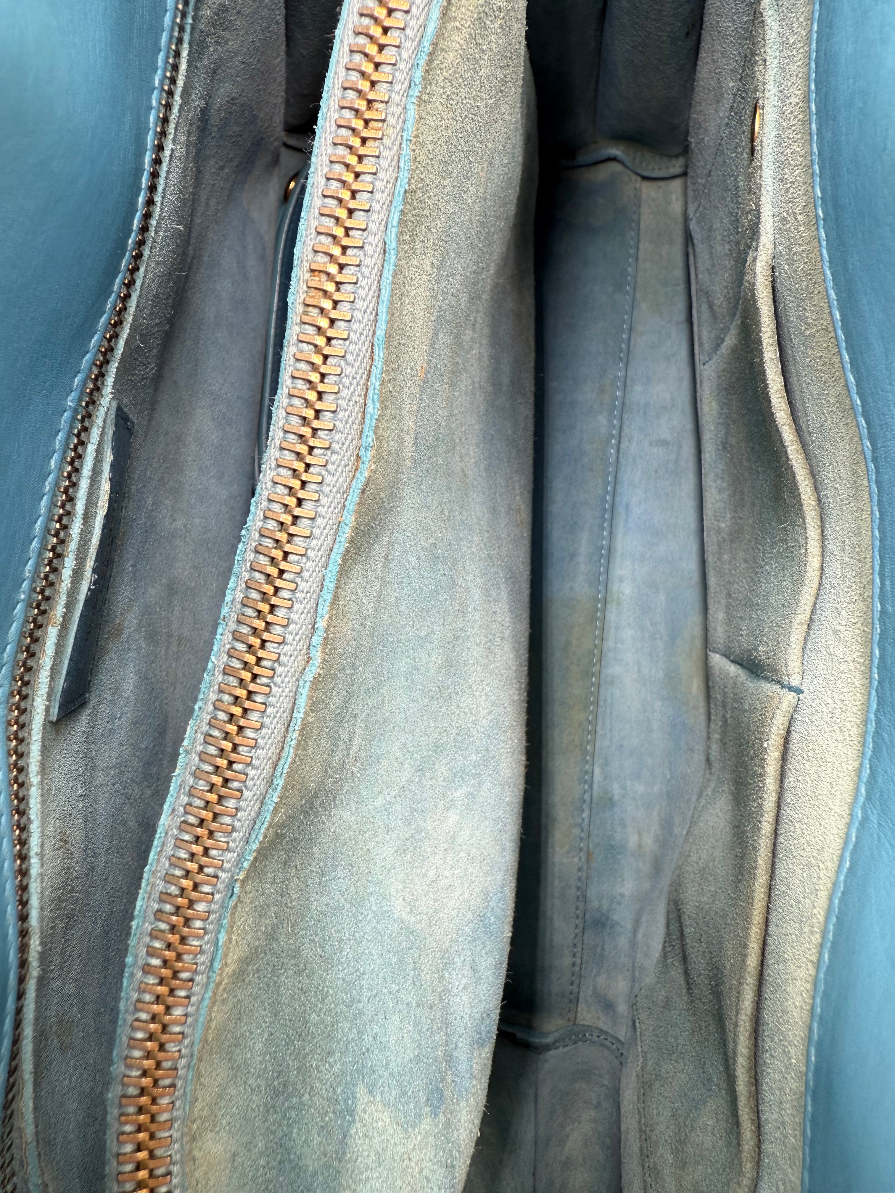 Saint Laurent Light Blue Sac De Jour Small
