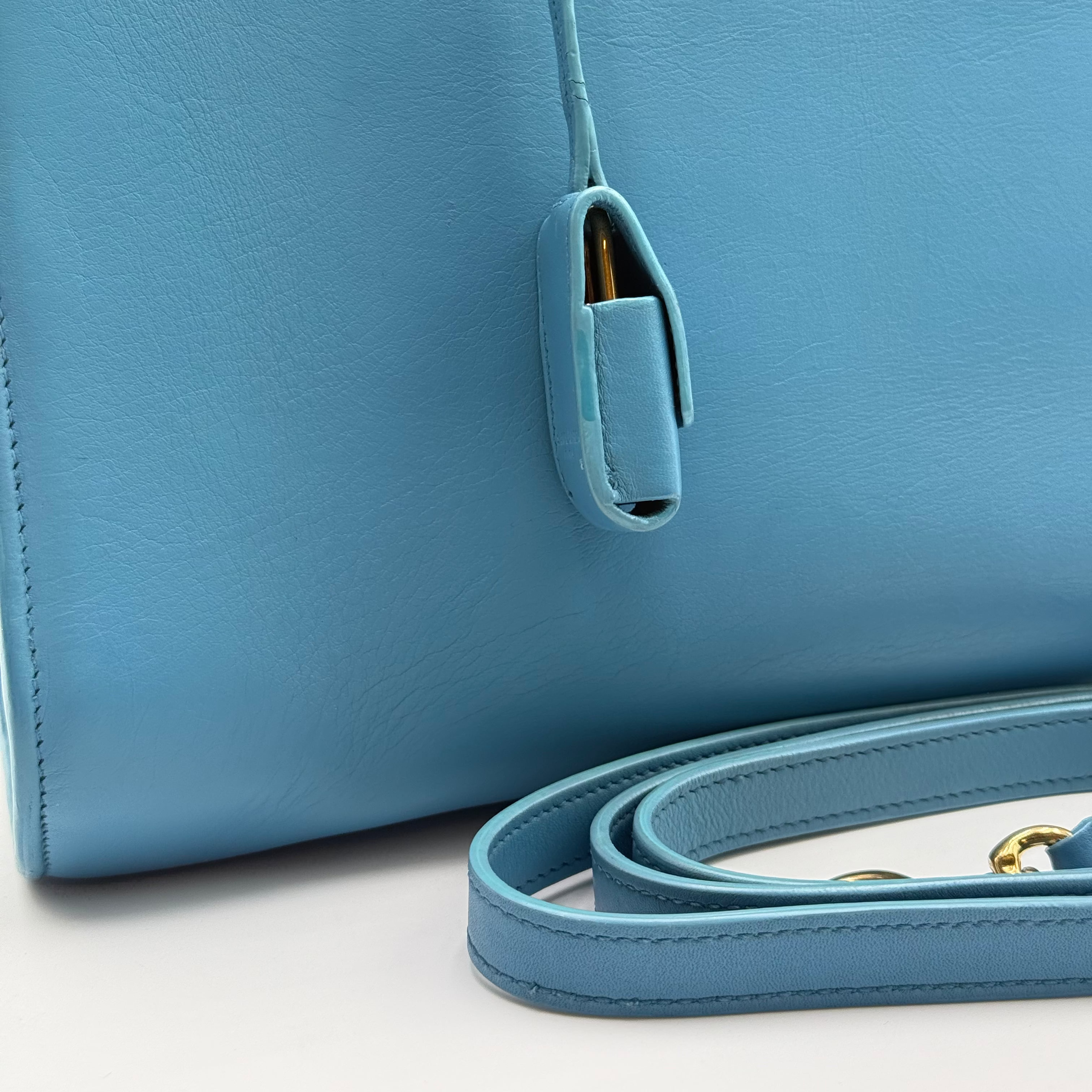 Saint Laurent Light Blue Sac De Jour Small