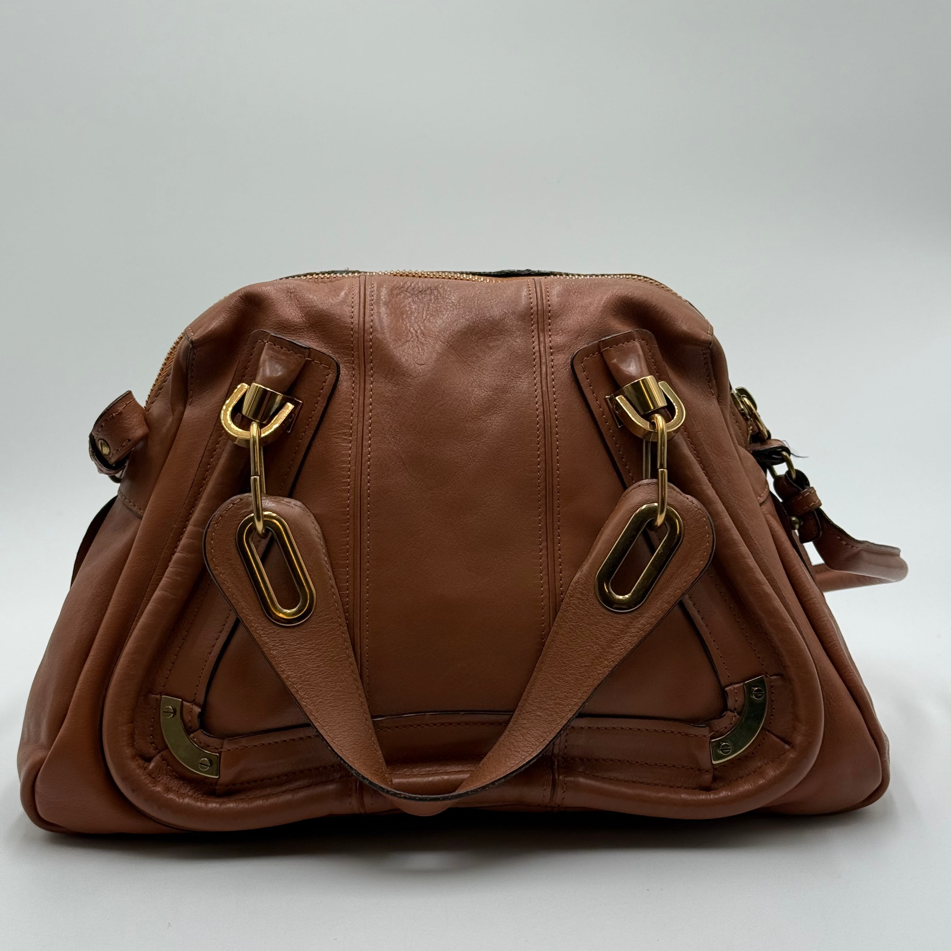 Chloé Brown Leather Tassel Paraty MM