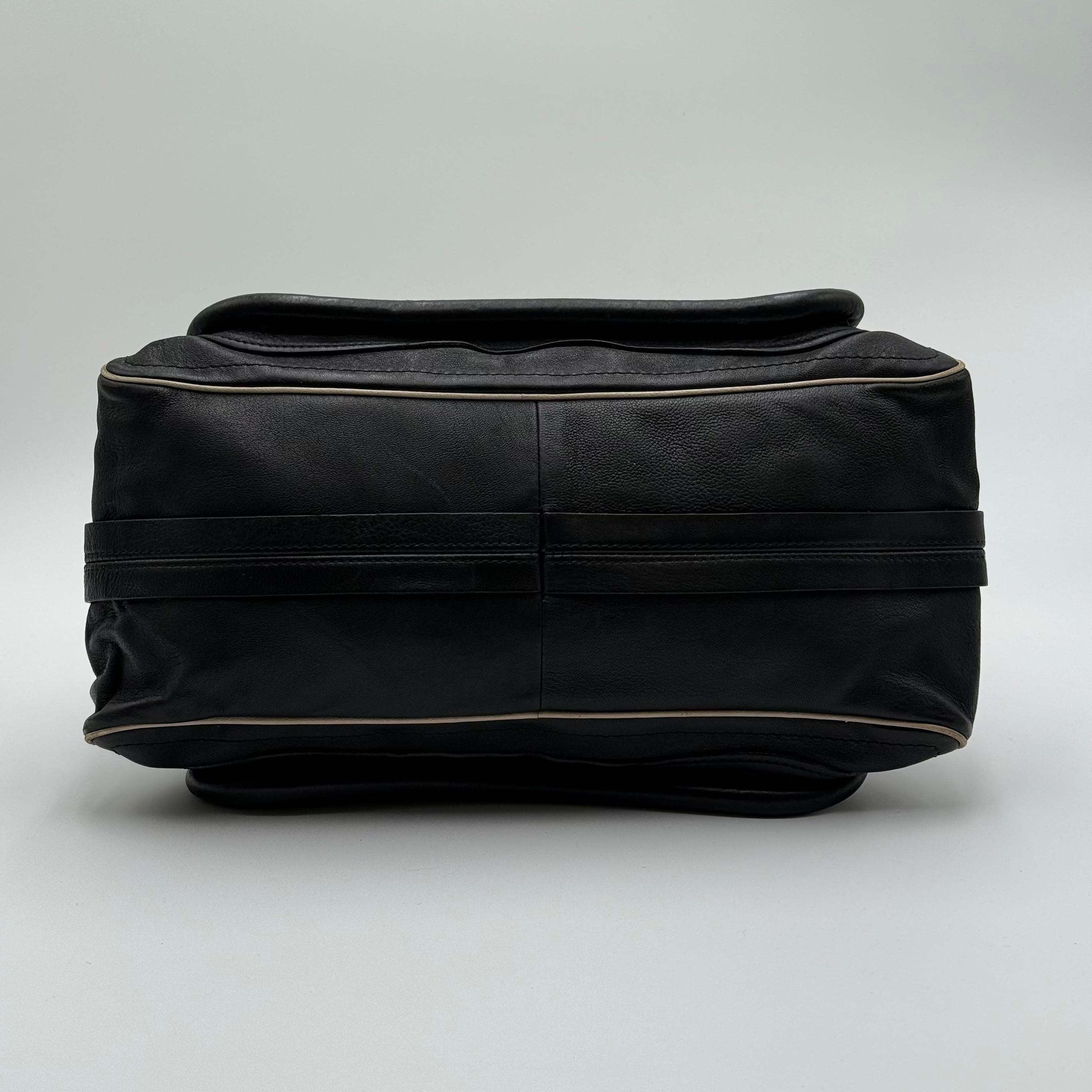 Chloé Black Leather Military Paraty MM