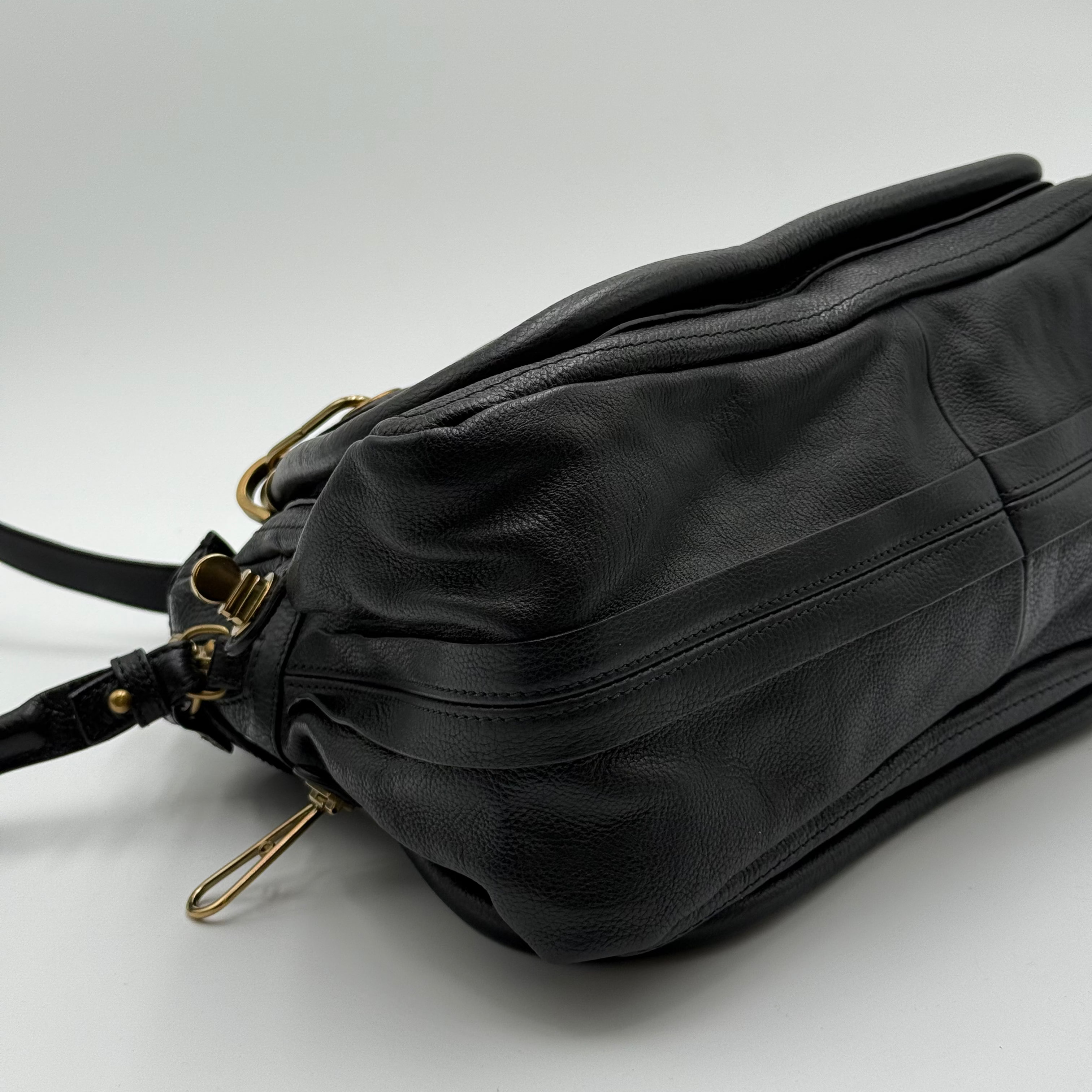Chloé Black Leather Paraty MM