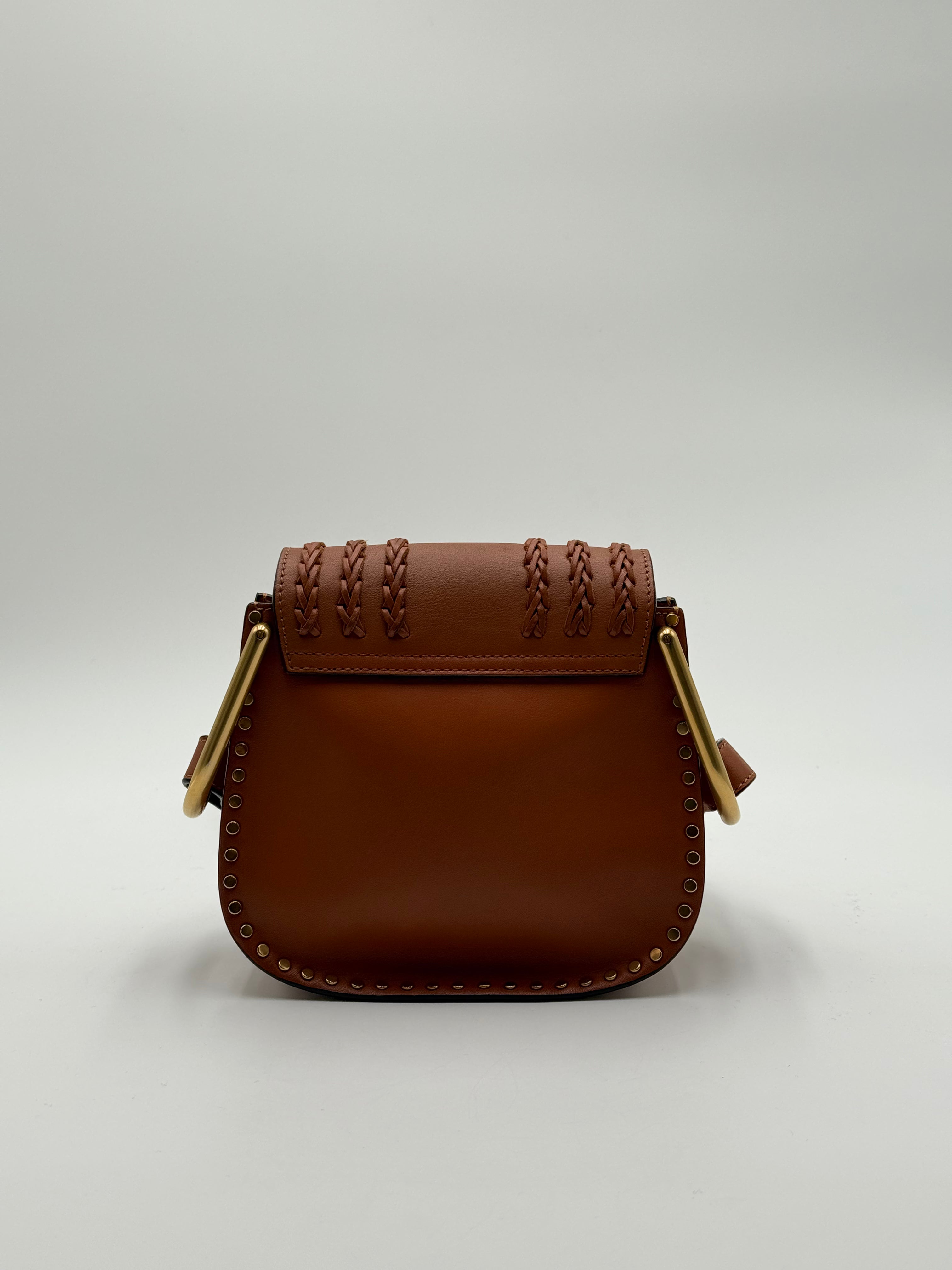 Chloé Whipstitch Brown Leather Hudson Mini